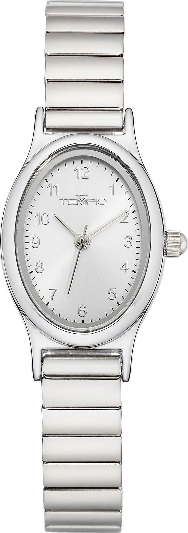Tempic Kwartshorloge Polshorloge, dameshorloge, roestvrijstalen band, analoog, flexband, trekband