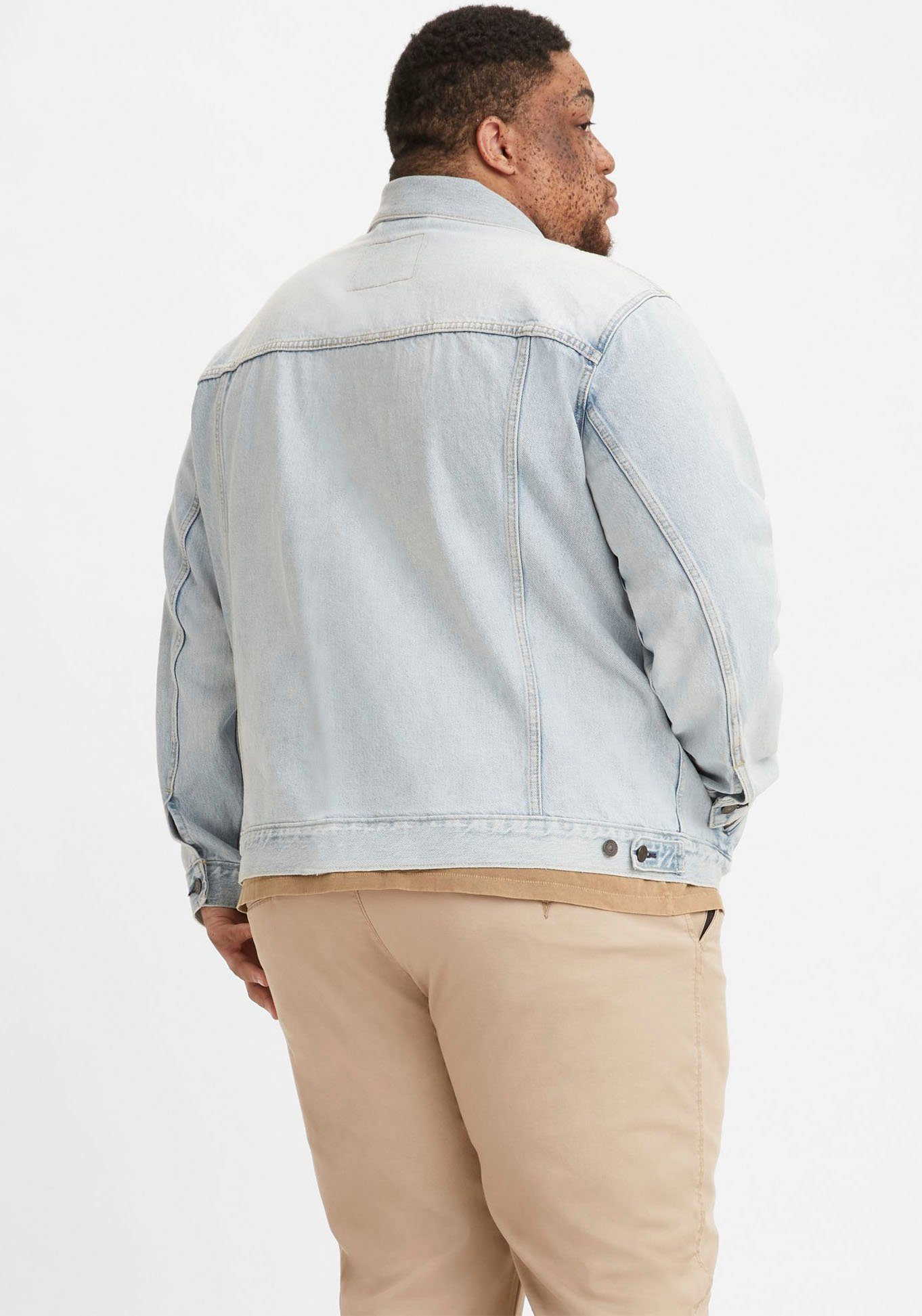 Levi's® Plus Jeansjack Big trucker met knoopsluiting en borstzakken