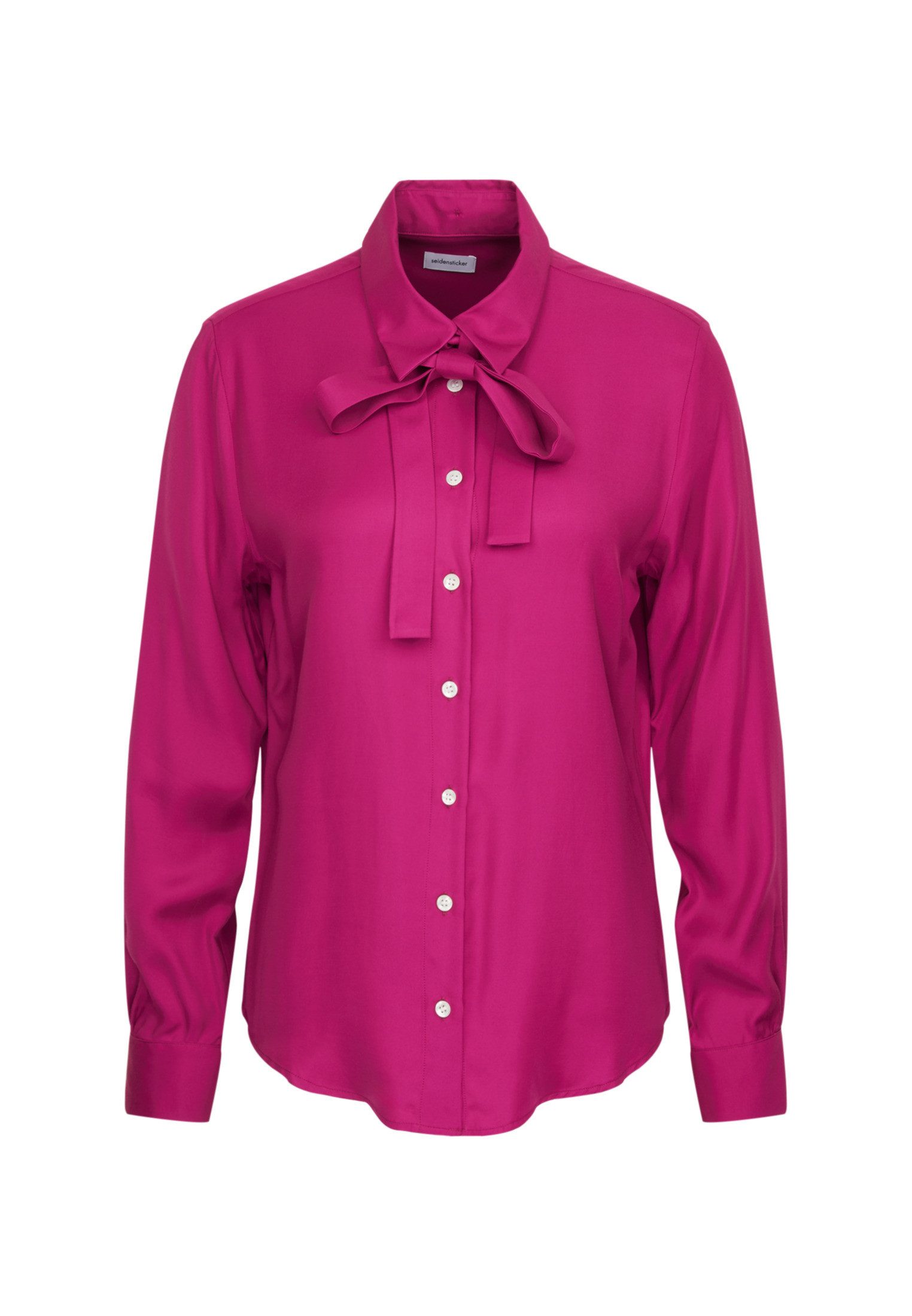 seidensticker Overhemdblouse Zwarte roos Lange mouwen kraag uni