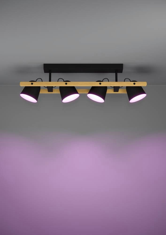 EGLO Plafondlamp HORNWOOD-Z FSCM70HB, ZigBee, app en spraakbesturing Alexa, RGB, dimbaar, 78 cm (1 stuk)