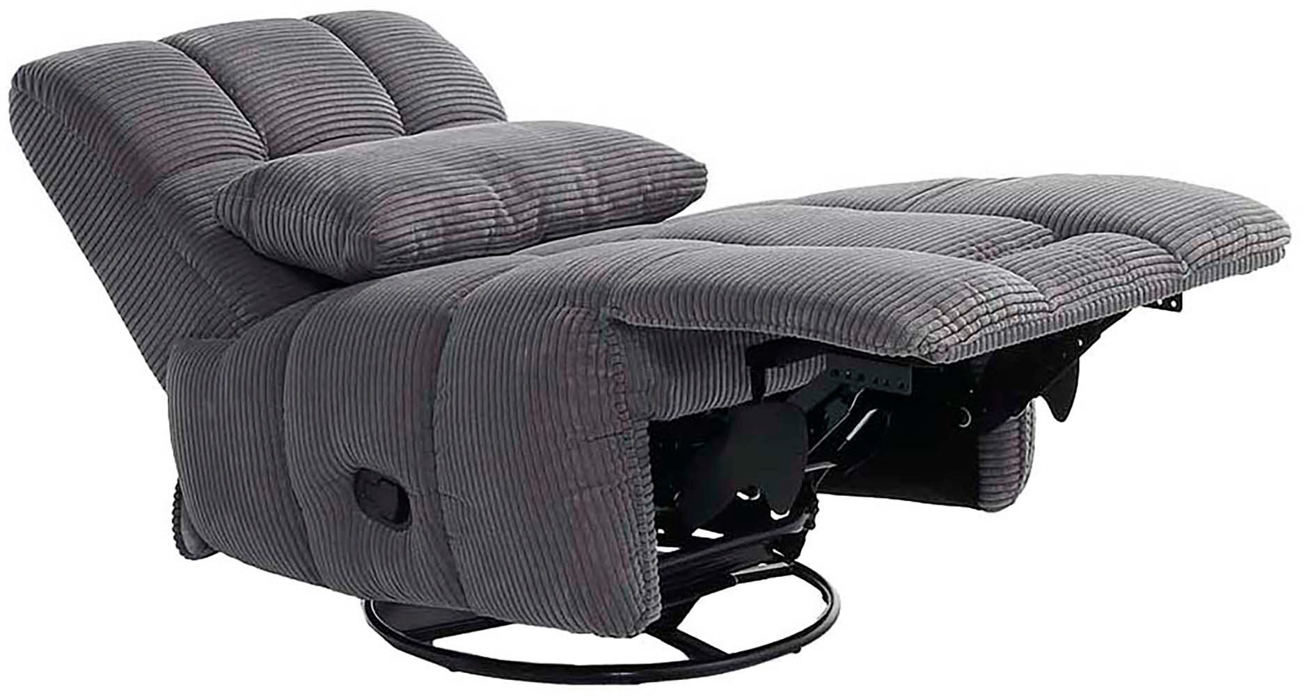 Jockenhöfer Gruppe Relaxfauteuil Doncaster met draai-, schommel-, relax- en kantelfunctie, aangenaam zachte corduroystof