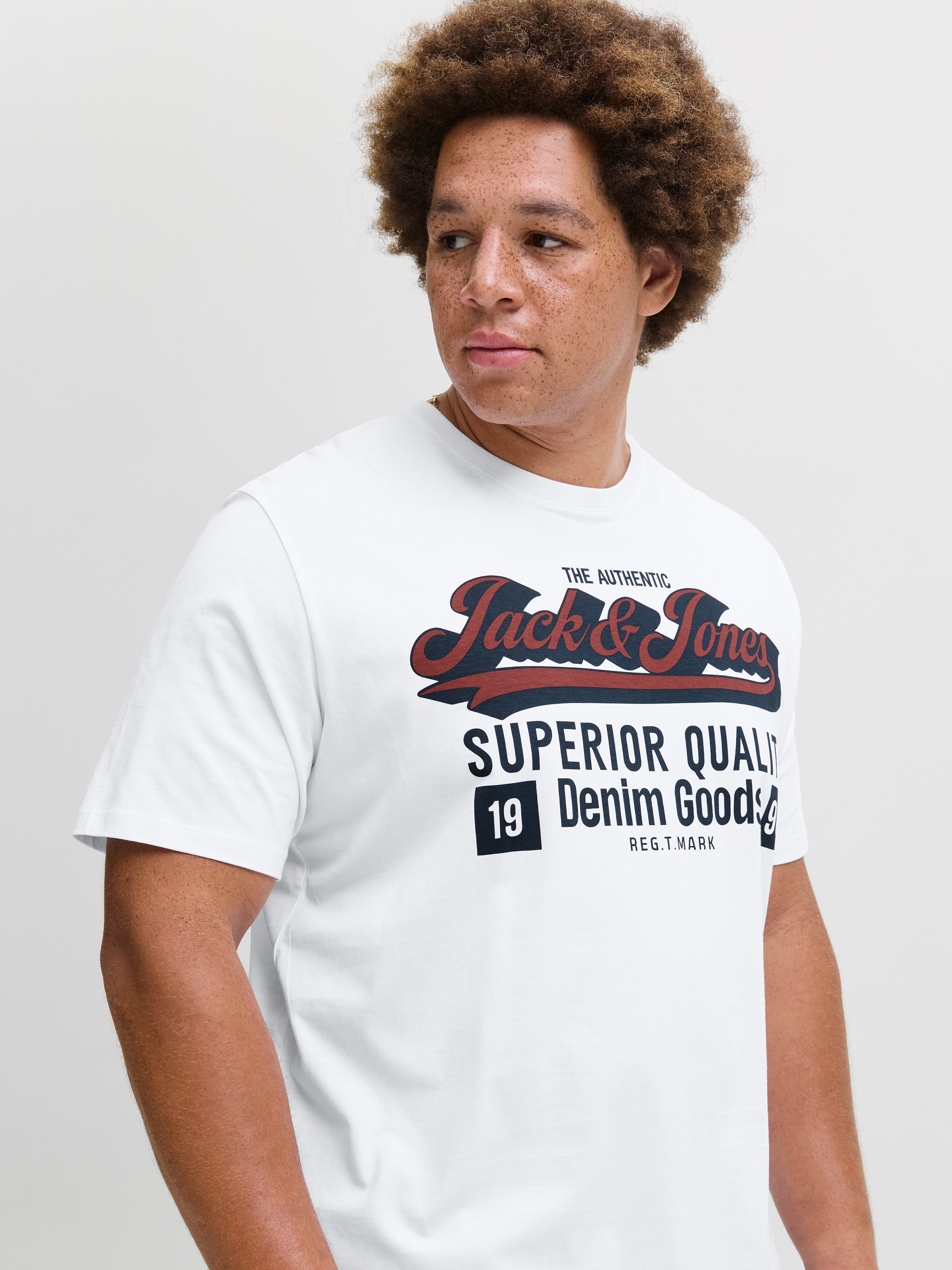 Jack & Jones PlusSize T-shirt JJELOGO TEE SS ONECK 2 COL AW25 NOOS PLS