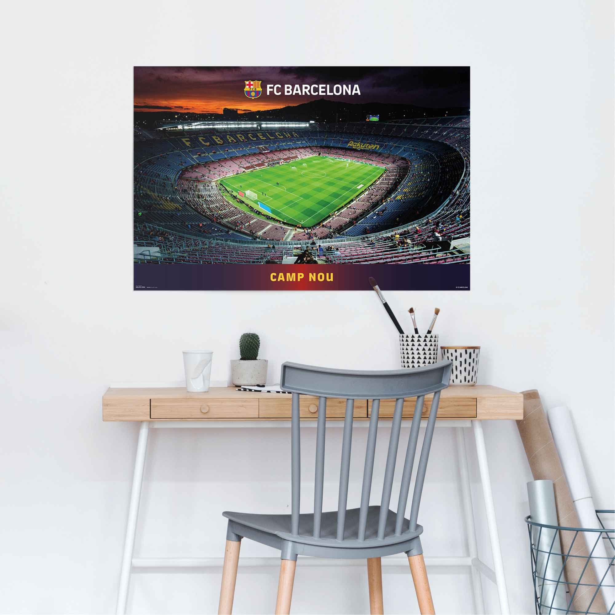 Reinders! Poster Barcelona - Camp Nou voetbal - stadion - Spanje