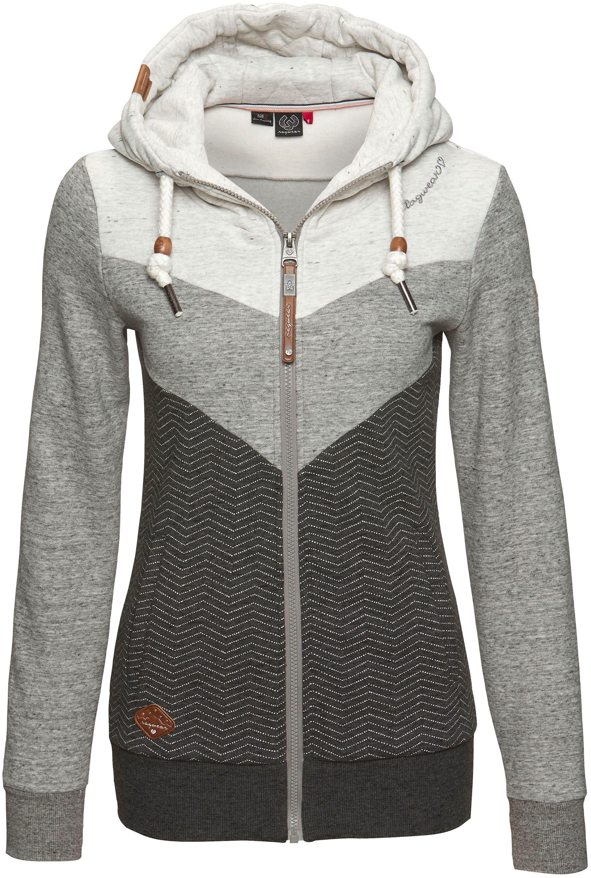 Ragwear Sweatvest TREGA ZIP O in colourblocking-design