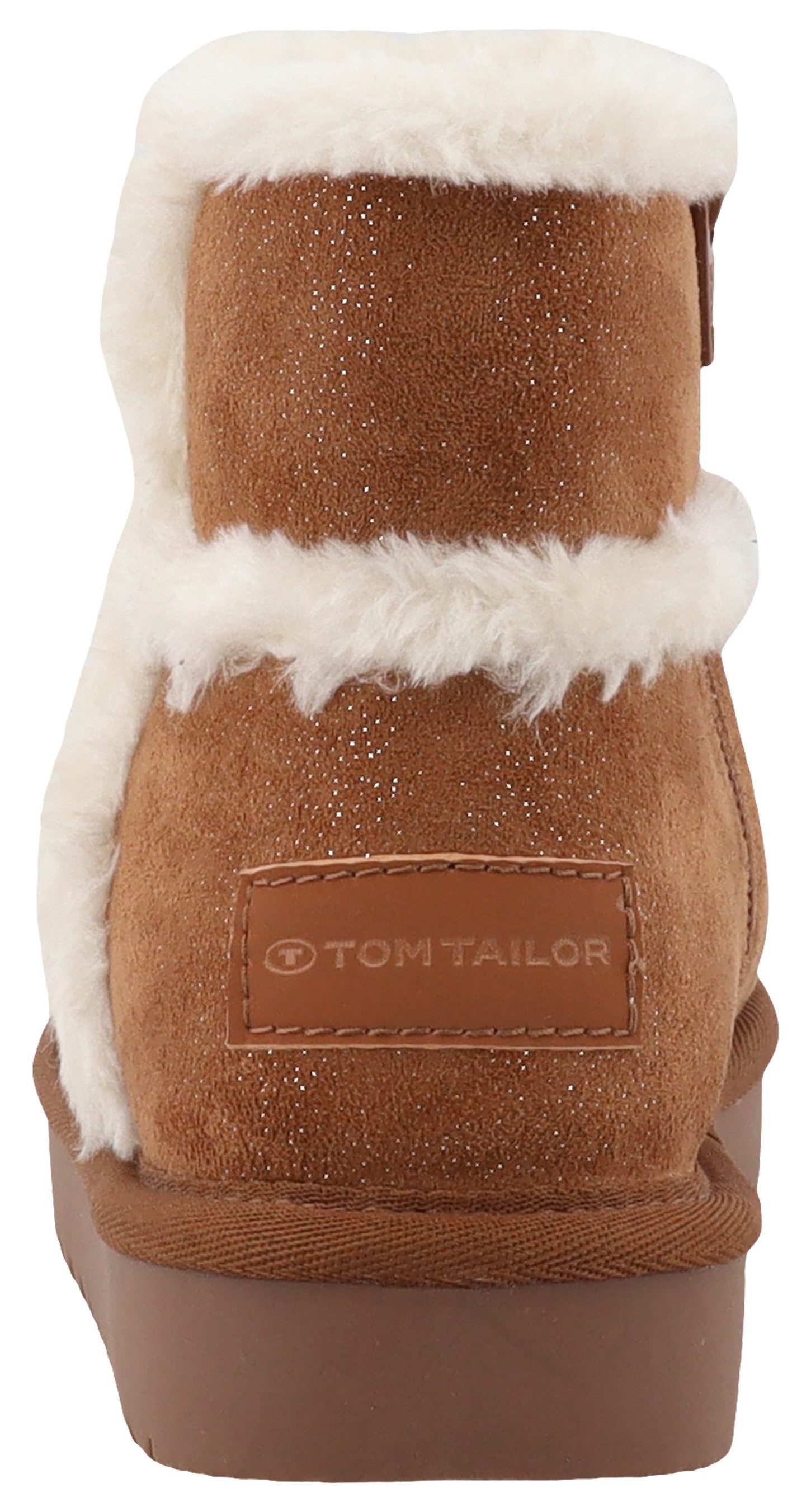 Tom Tailor Winterlaarzen , plateau, instappers met elegante glitterprint