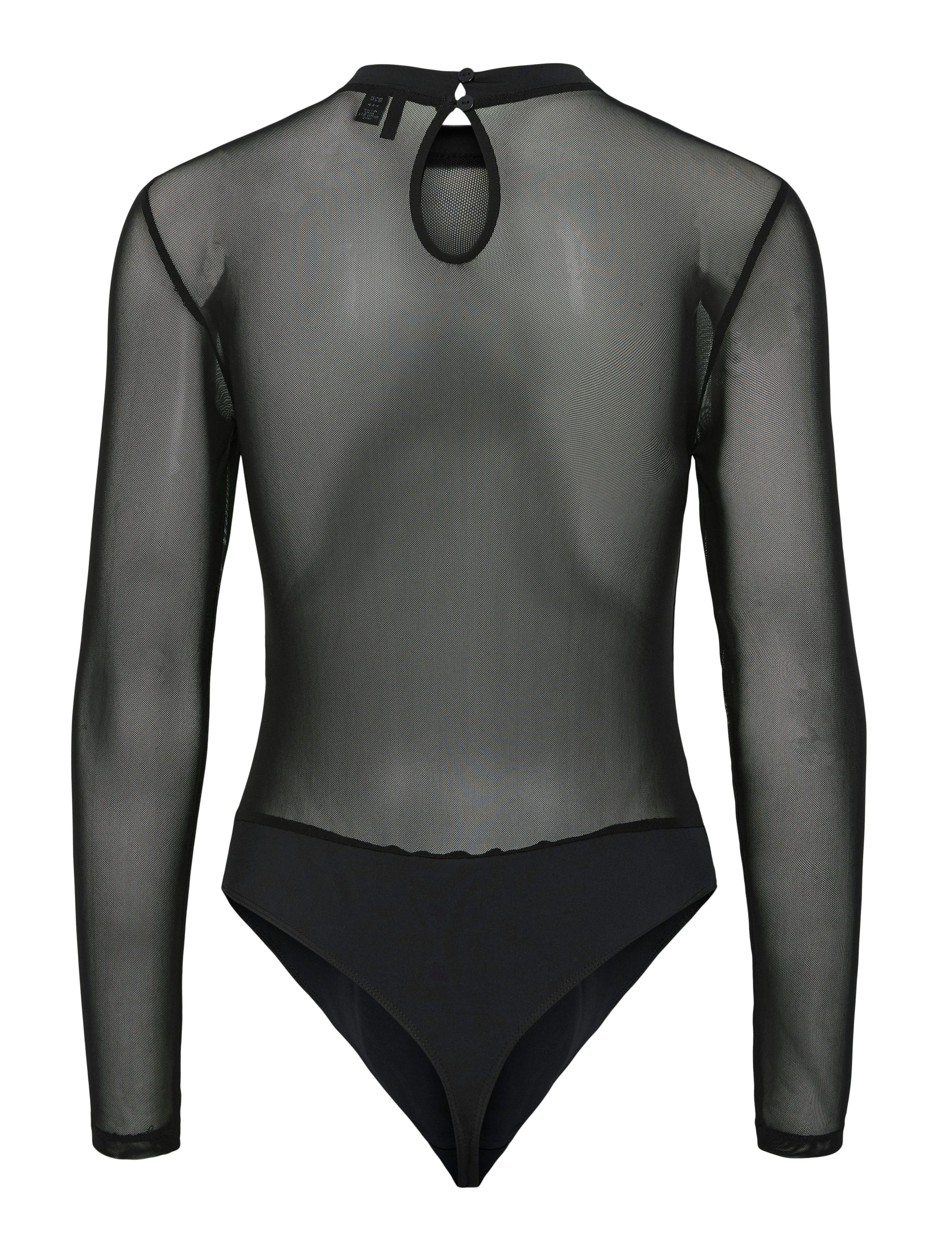 pieces Body met lange mouwen PCMILLY LS MESH BODYSTOCKING NOOS