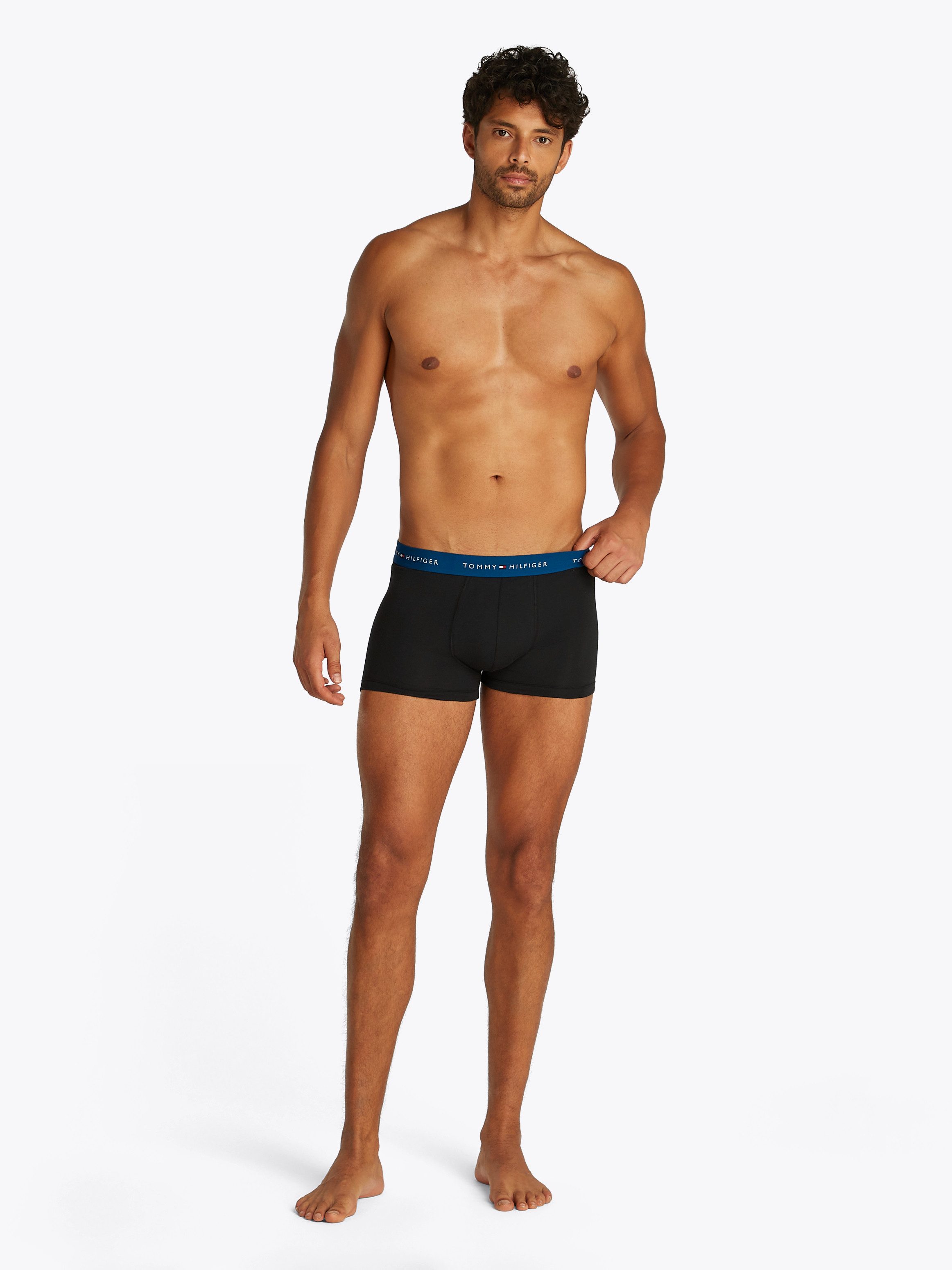 Tommy Hilfiger Underwear Boxershort 3P WB TRUNK met contrasterende logo-band (3 stuks)