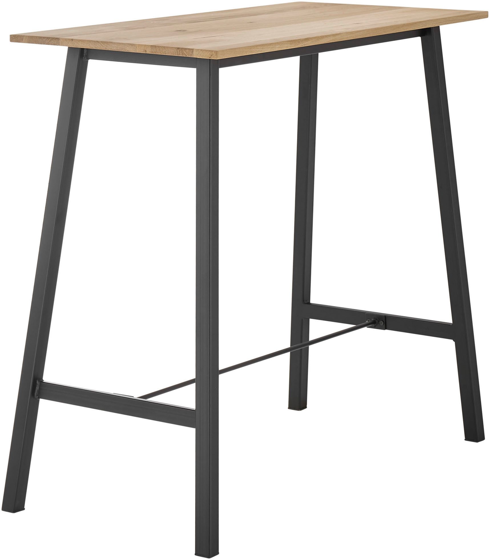 OTTO Stolkom Bartafel Kent eik massief hout geolied, hoge tafel BxHxD 120x104x60 cm rechthoekige tafels bruin