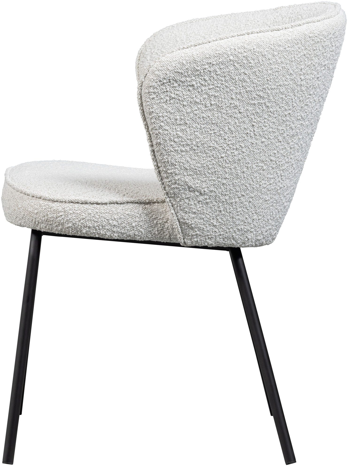 WOOOD Eetkamerstoel ADMITS Gestoffeerde stoel met 4-poots frame, gepolsterd, H 77 cm x B 60 cm (set, 2 stuks)