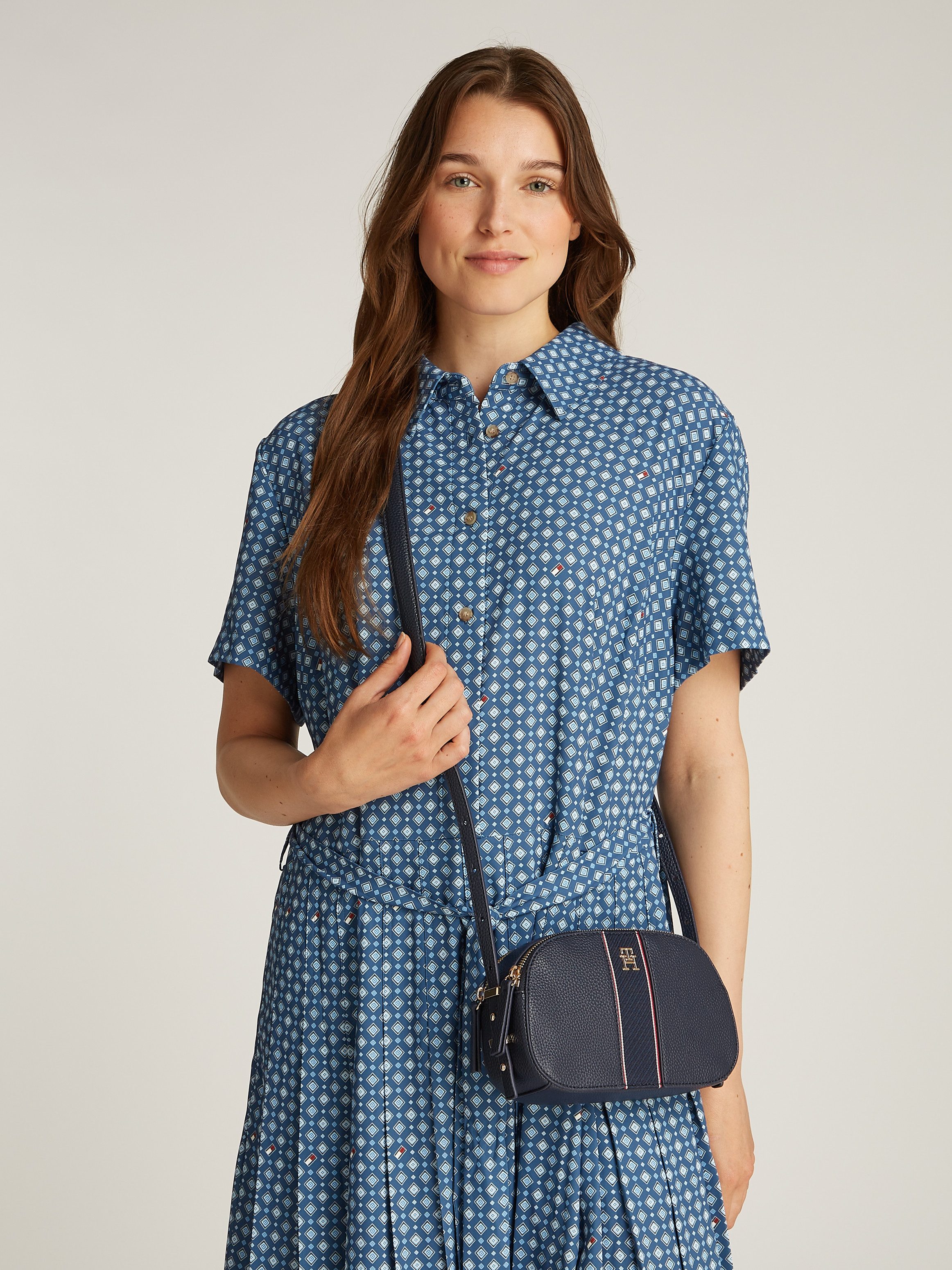 Tommy Hilfiger Schoudertas TH LEGACY CAMERA BAG , reis, vrijetijdstas, dames mini bag met schouderriem