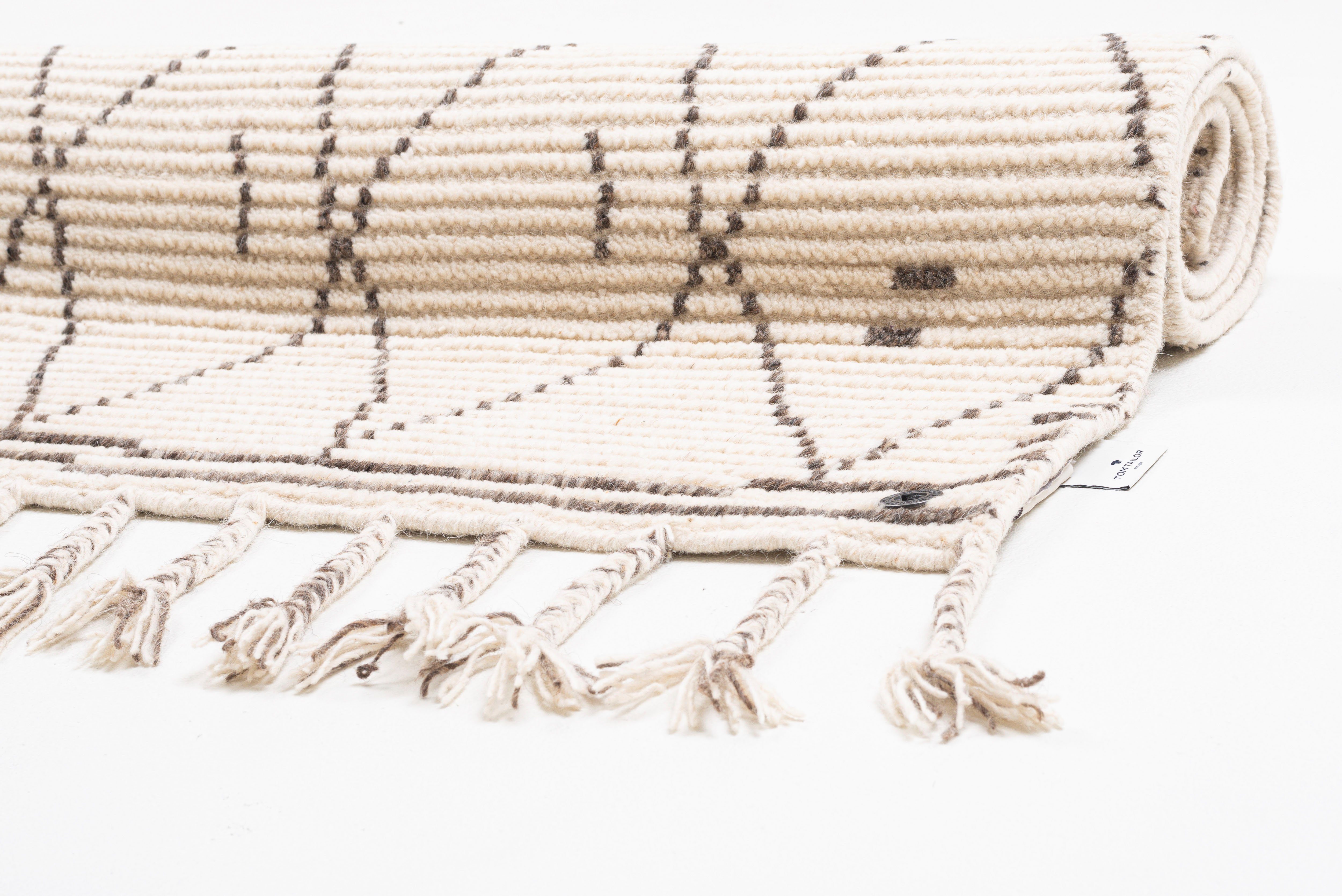TOM TAILOR HOME Vloerkleed Nomad met de hand geweven, met franje, boho-stijl