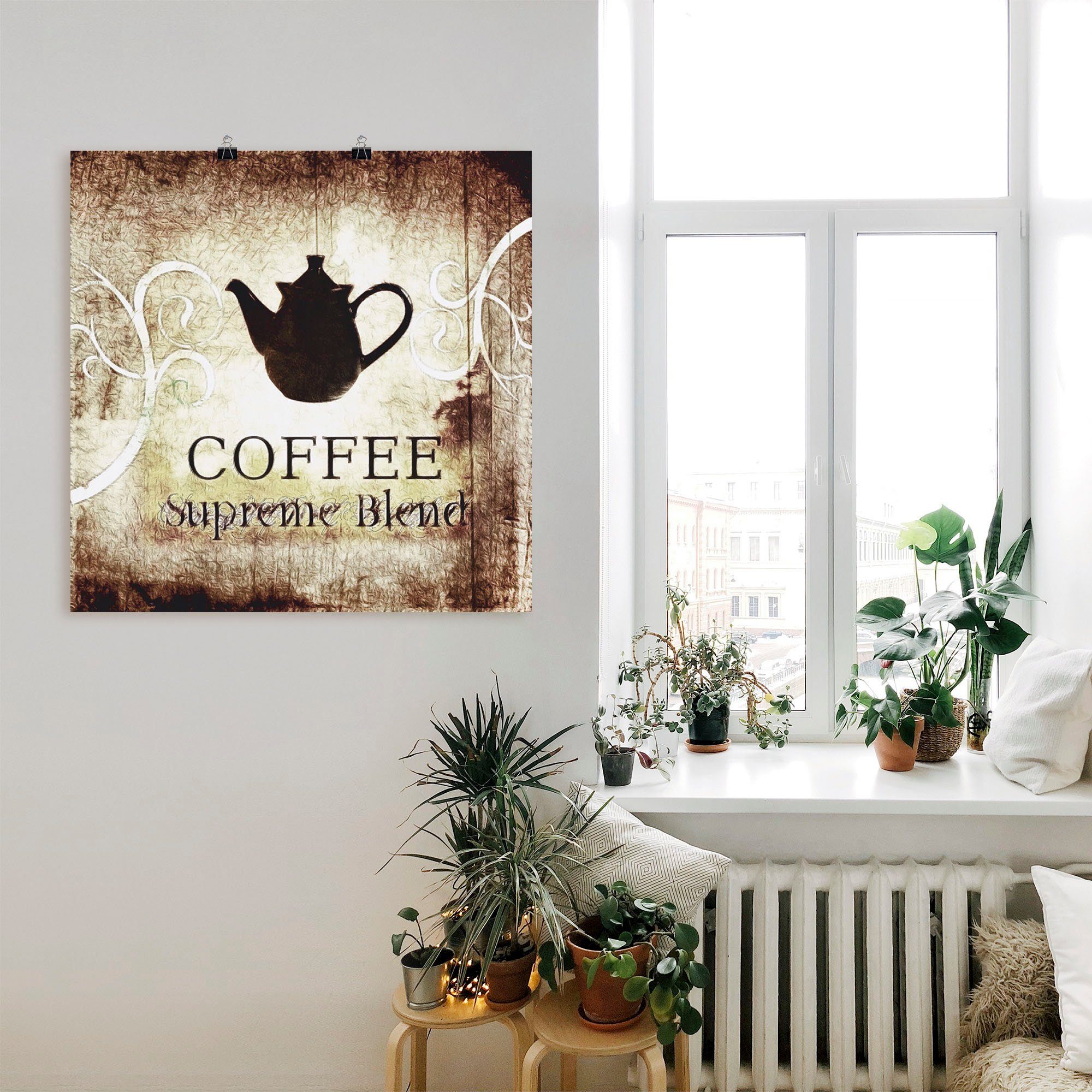 Artland Poster Koffie als artprint op linnen, muursticker of poster in verschillende maten
