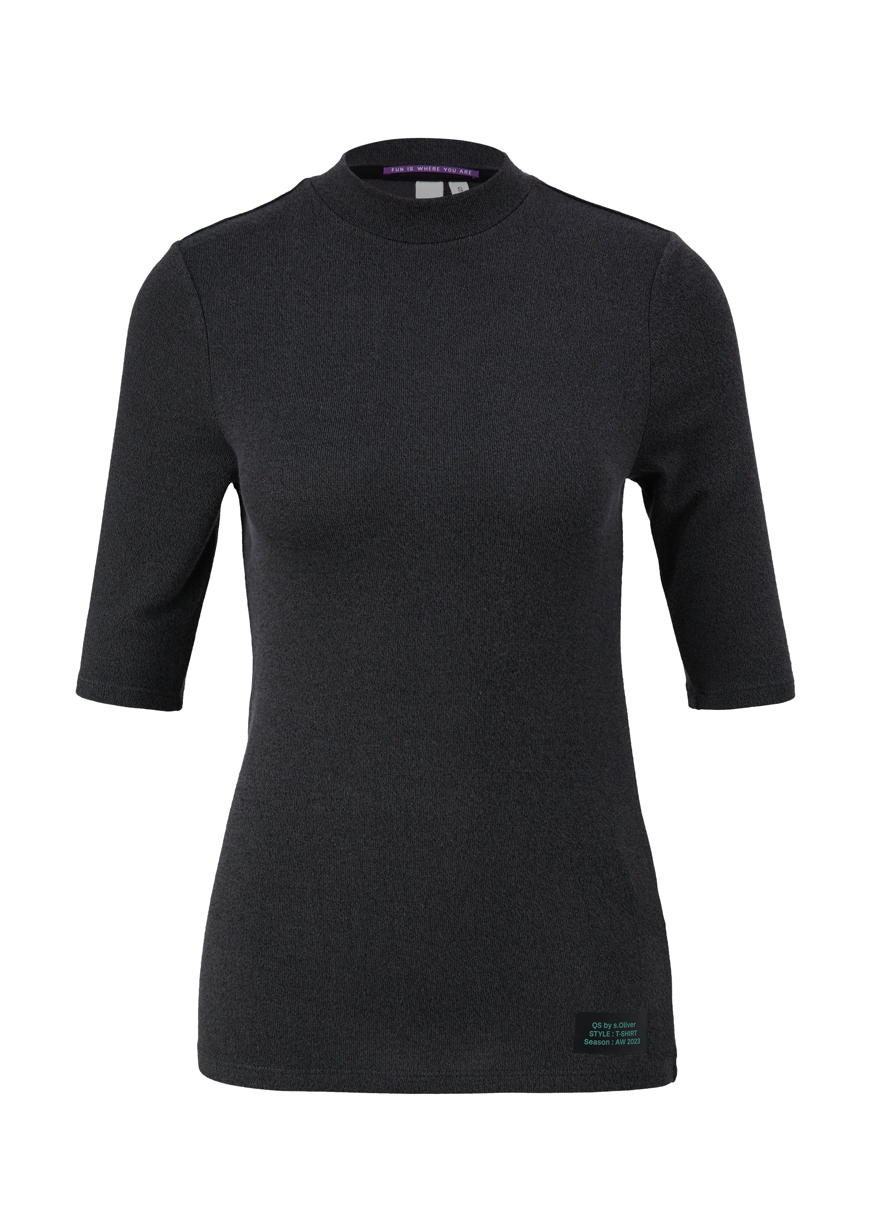 Q/S designed by Shirt met ronde hals met kleine logopatch