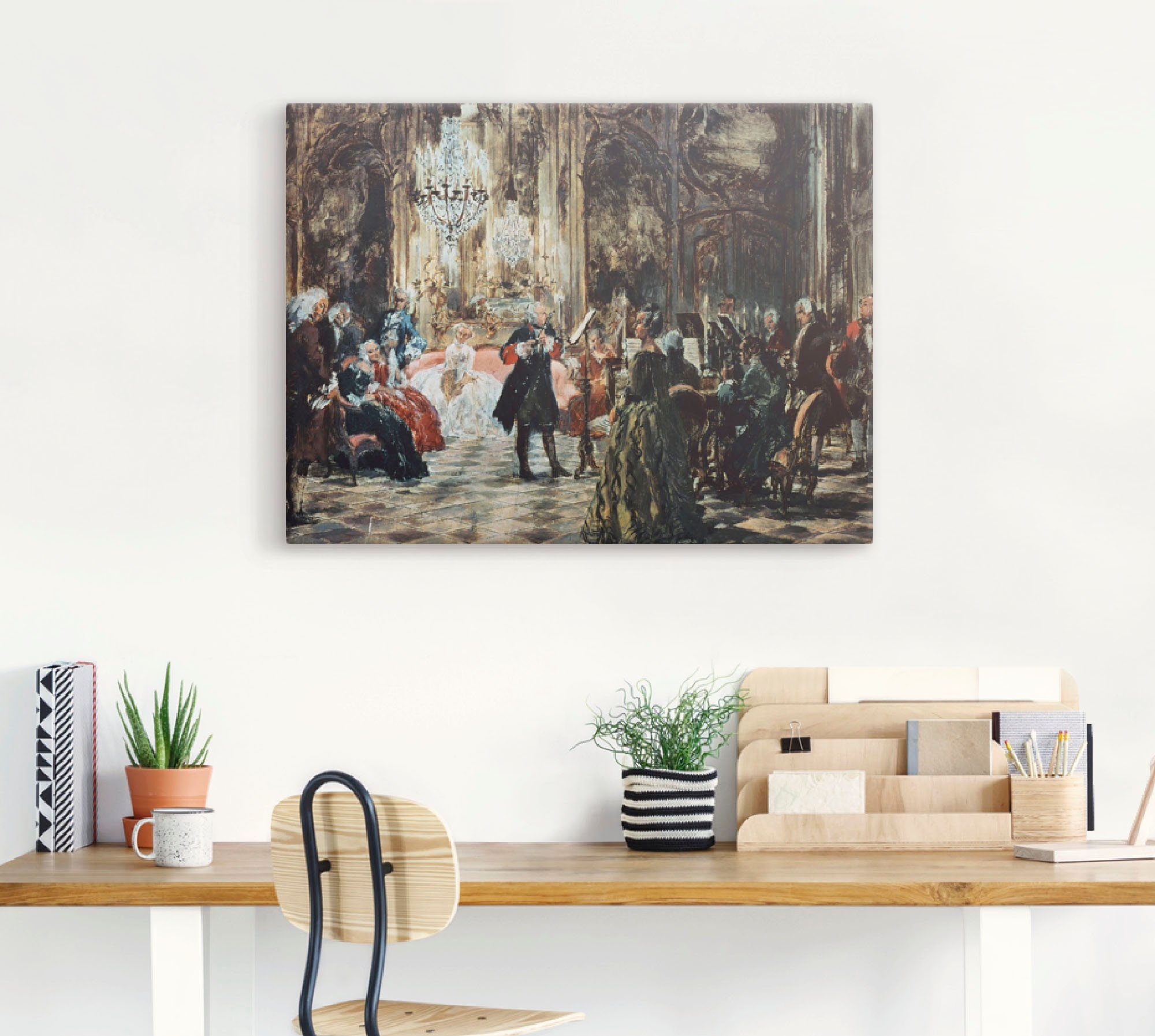 Artland Artprint Fluitconcert Frederik de Grote. als artprint op linnen, poster in verschillende formaten maten