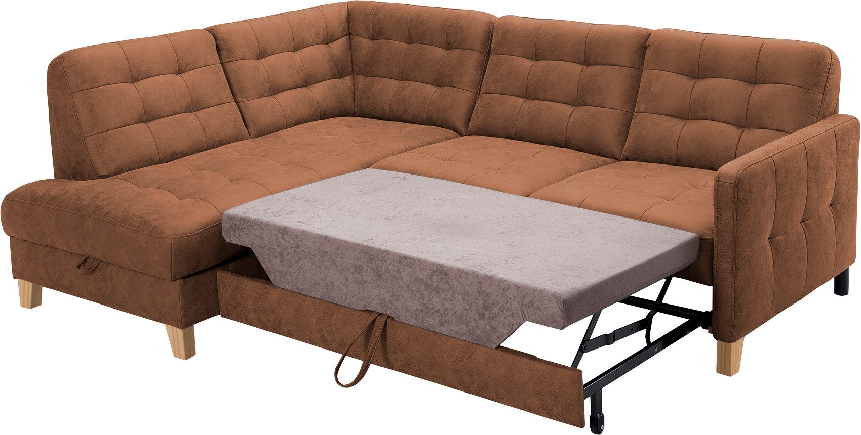 exxpo - sofa fashion Hoekbank Elio, compact en comfortabel, handig, tijdloos design, L-vorm