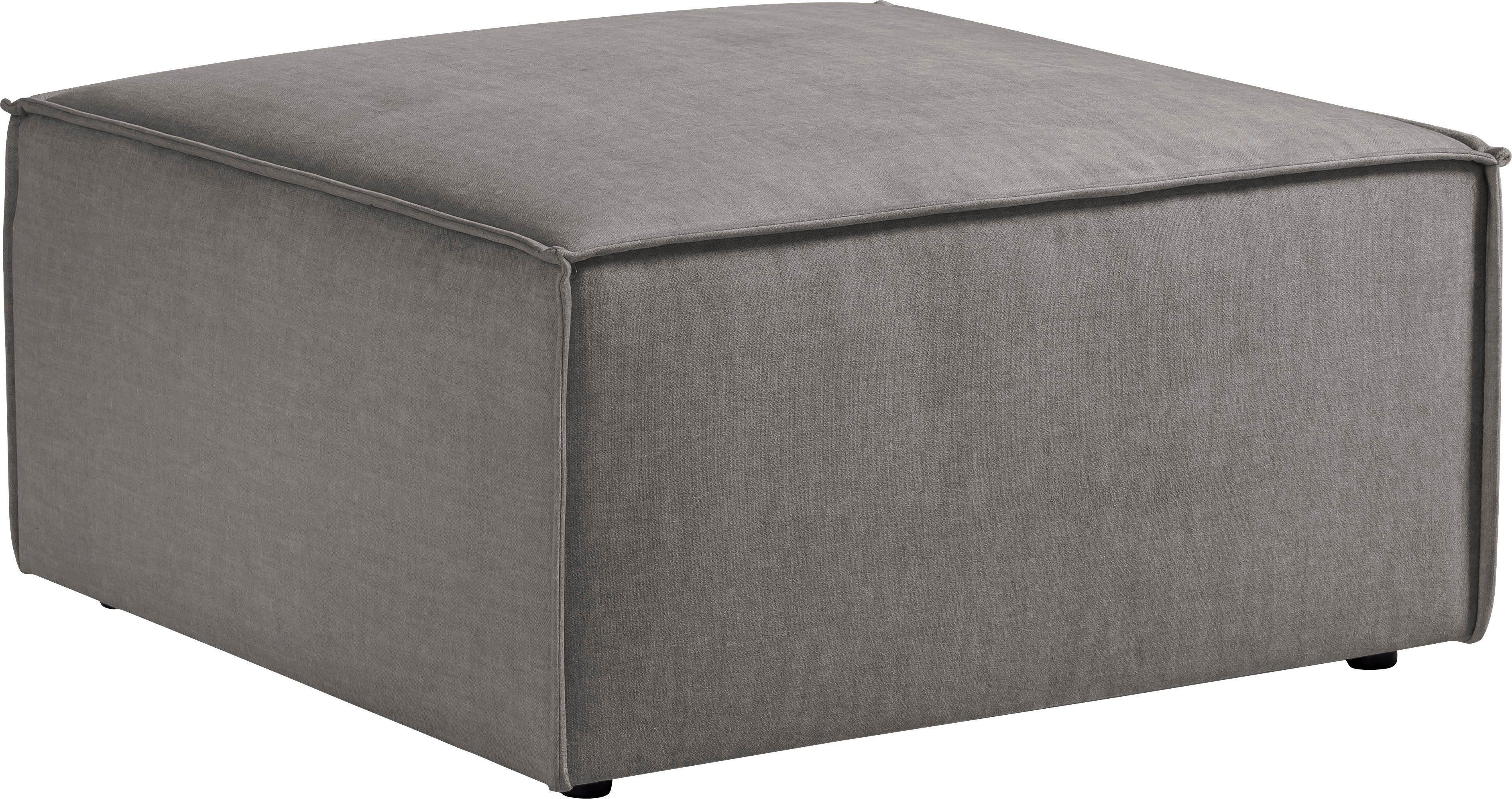 Home affaire Hocker Sherwood Vierkante poef/voetenbank, ideale als aanvulling op de "SHERWOOD" love seat