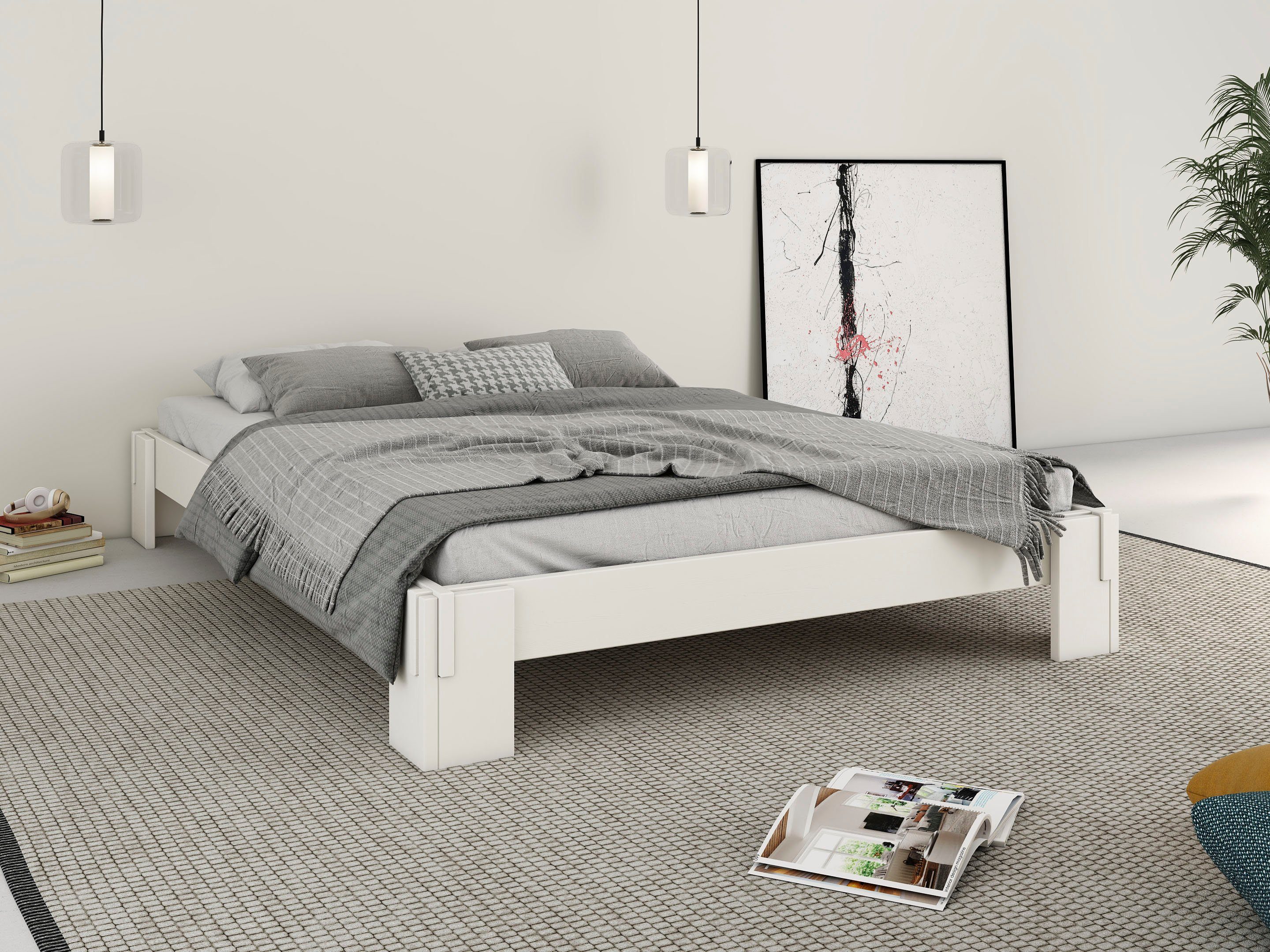 Home affaire Futonbed Zen Massief houten bed, tijdloos elegant