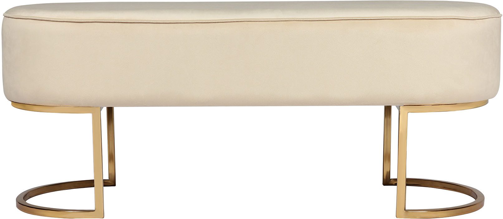 Kayoom Zitbank Pera 225, elegante uitstraling door goudkleurige frame, comfortabele bekleding (1 stuk)