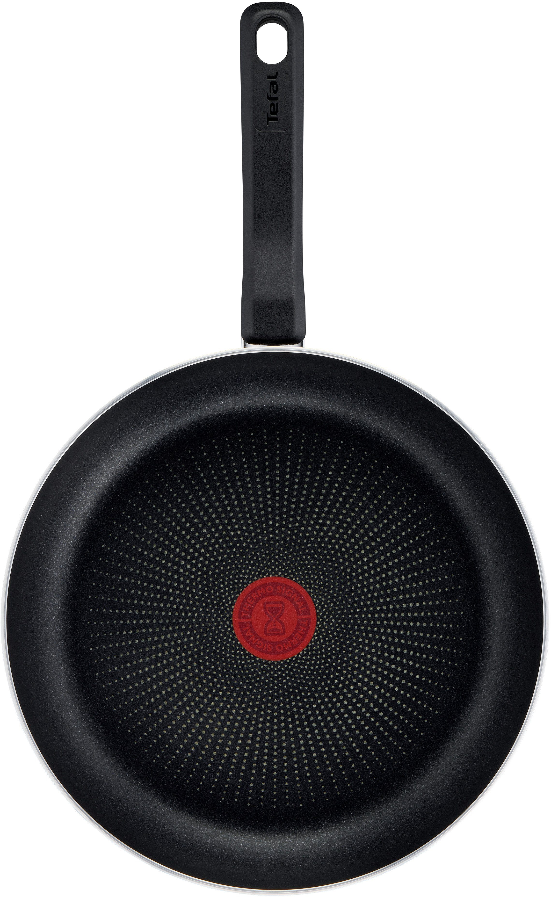 Tefal Koekenpan Resist, veilige titanium anti-aanbaklaag Thermo-signaal bij ideale baktemperatuur, niet inductiegeschikt