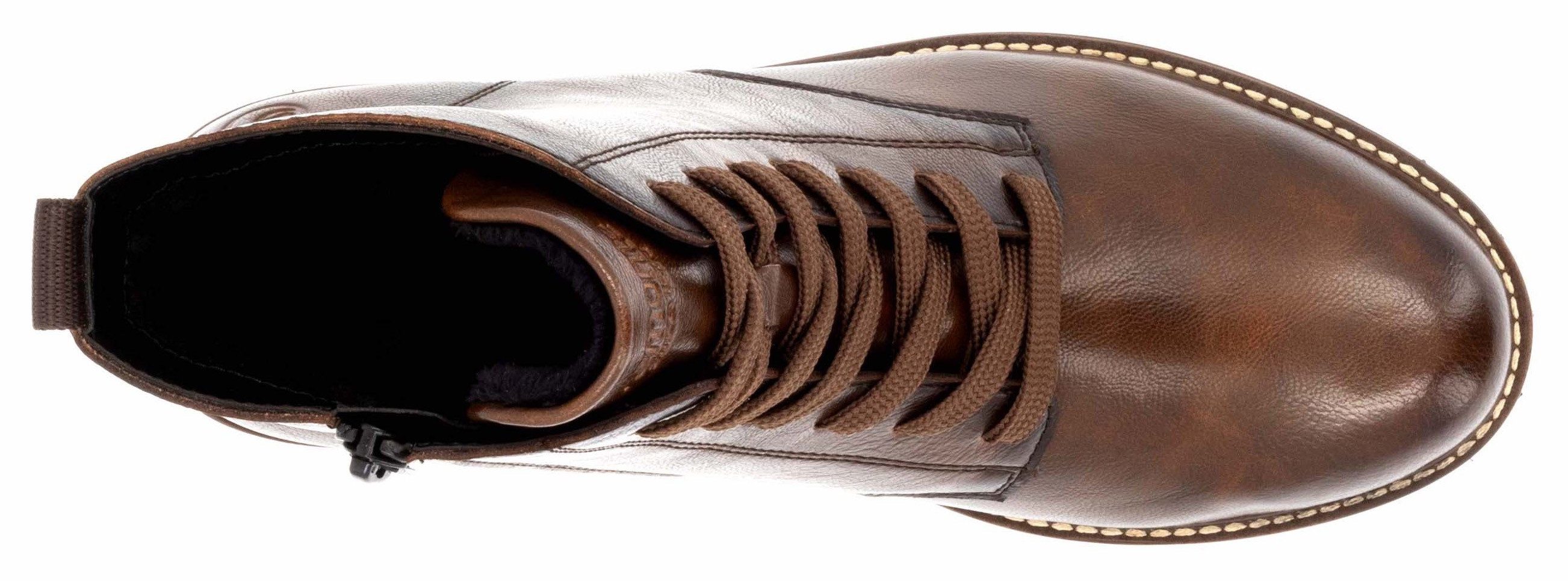 Remonte Veterschoenen blokhak, veterschoen, enkellaars in used look