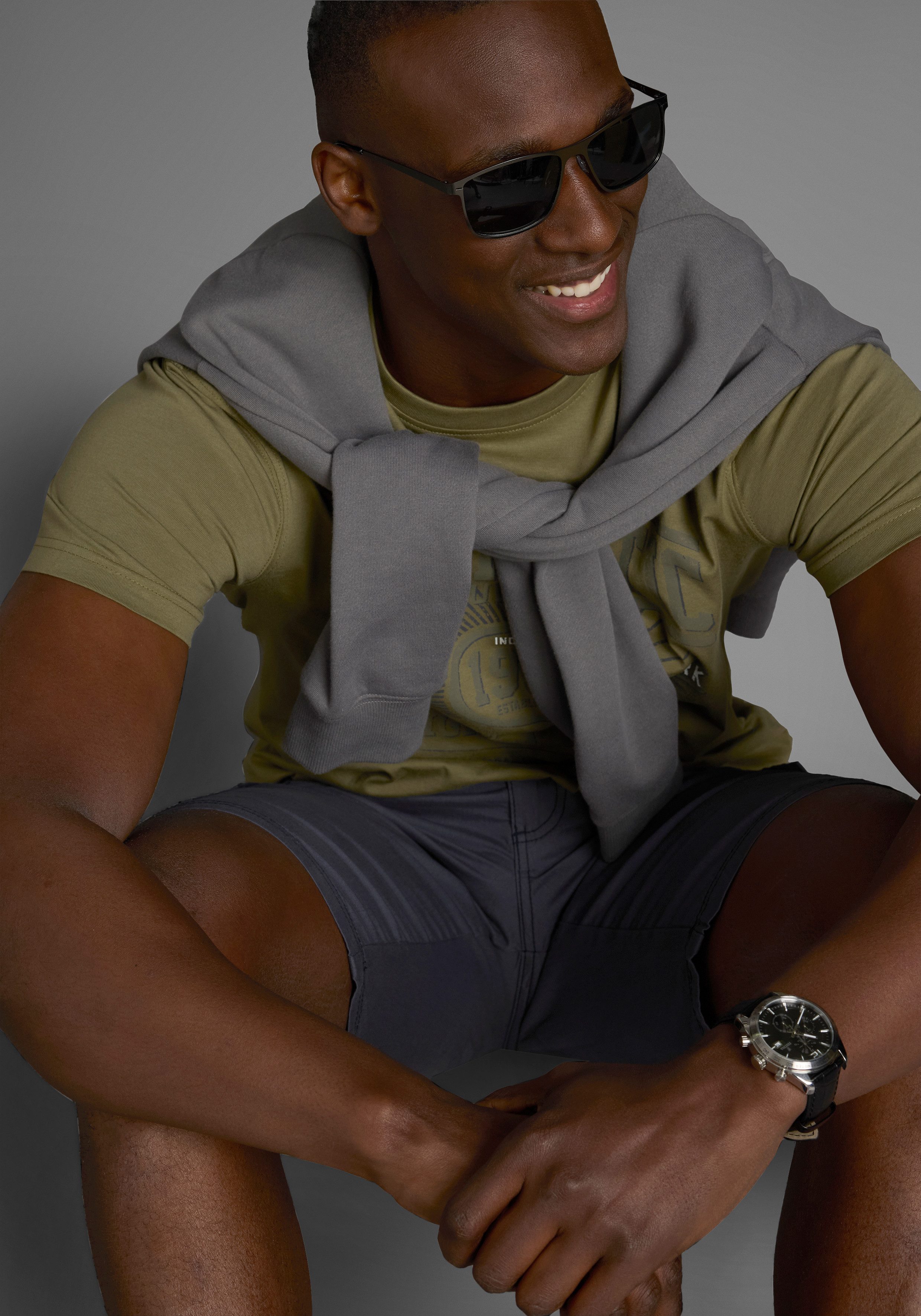 Man's World T-shirt Korte mouwen, casual pasvorm, bedrukt ontwerp, ronde hals