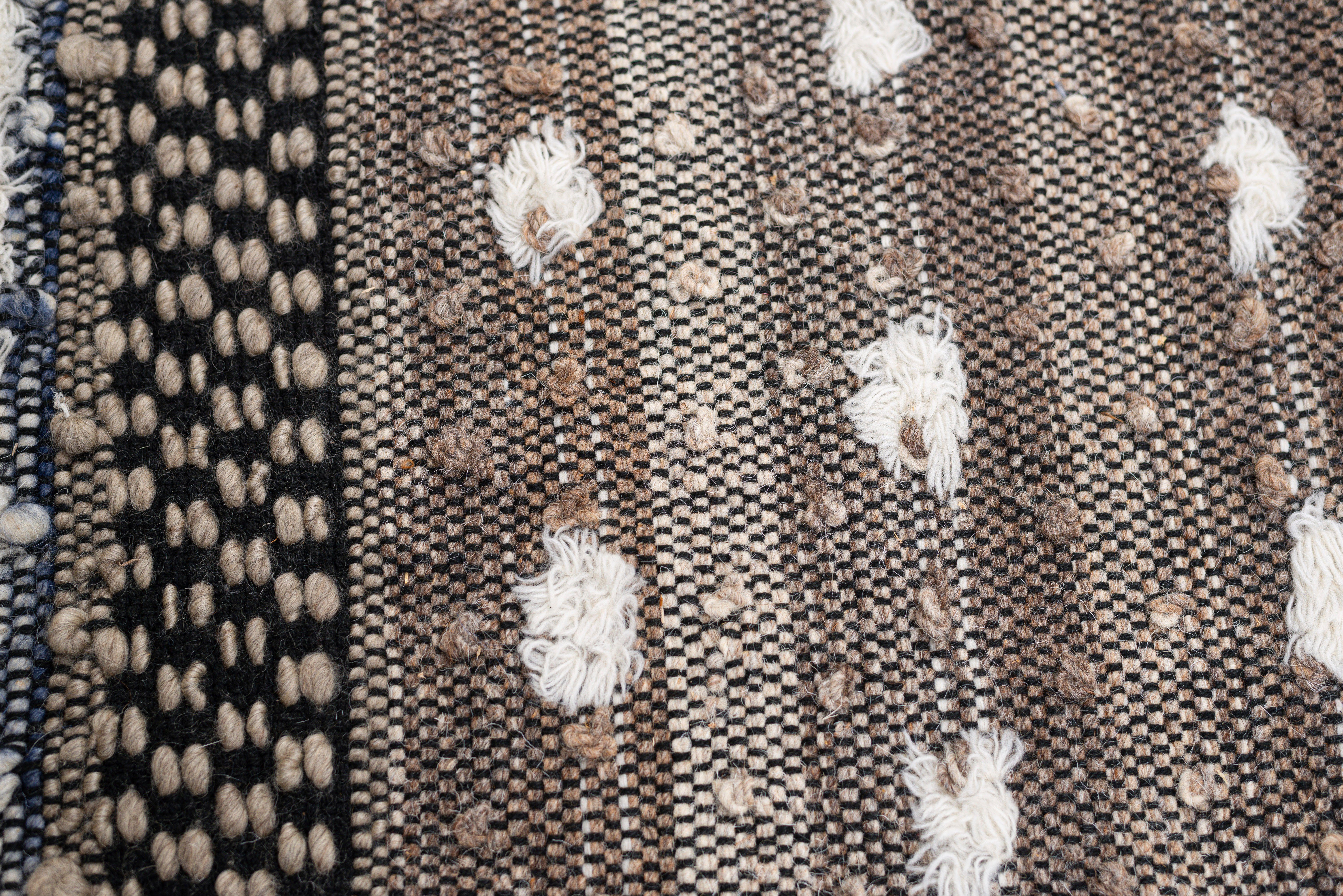 TOM TAILOR HOME Wollen kleed Vintage Funky Nature zuivere wol, met de hand geweven, met franje