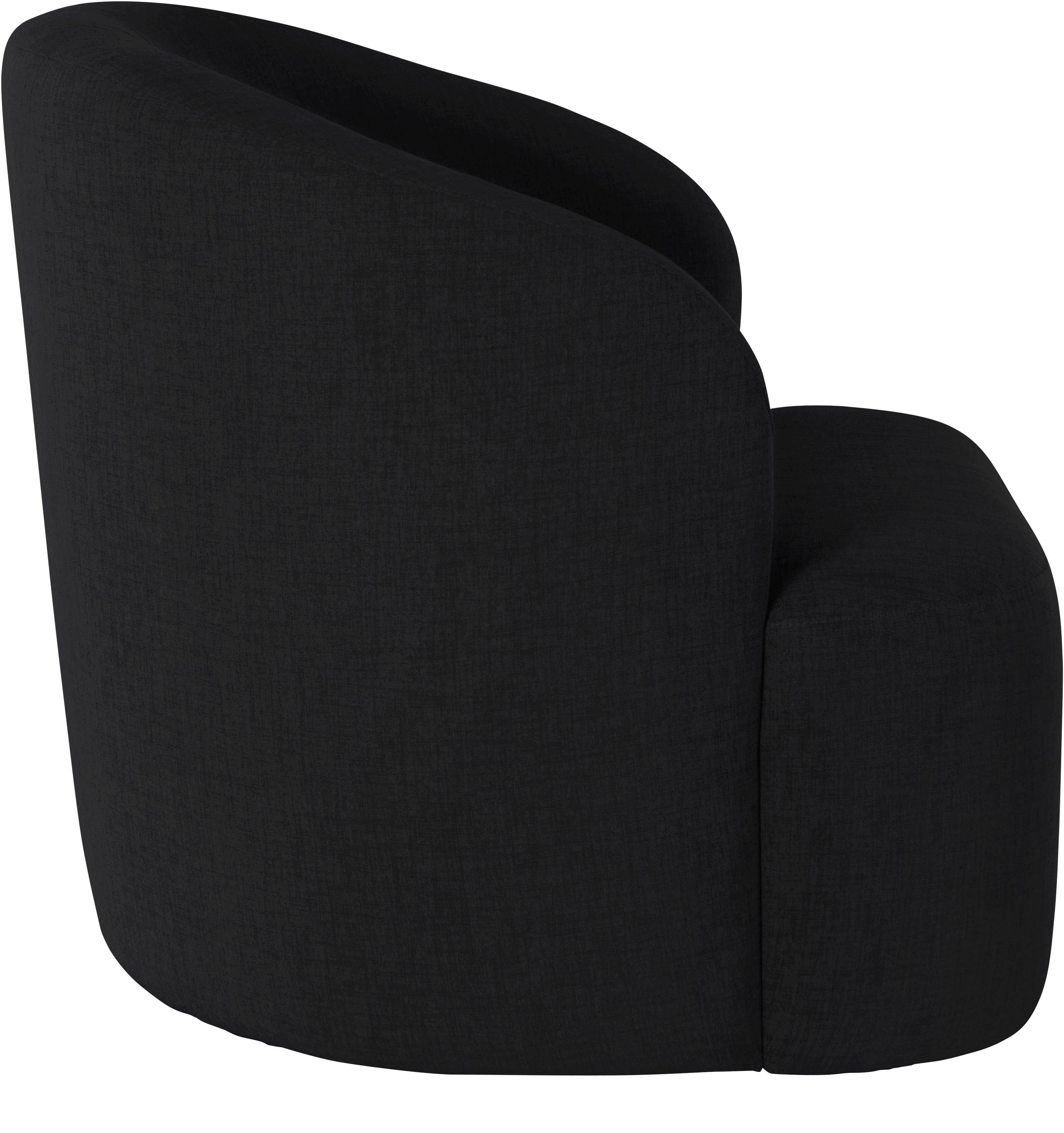 LeGer Home by Lena Gercke Draaibare fauteuil Dilara Stoel afgeronde rugleuning en front, in 3 stofkwaliteiten