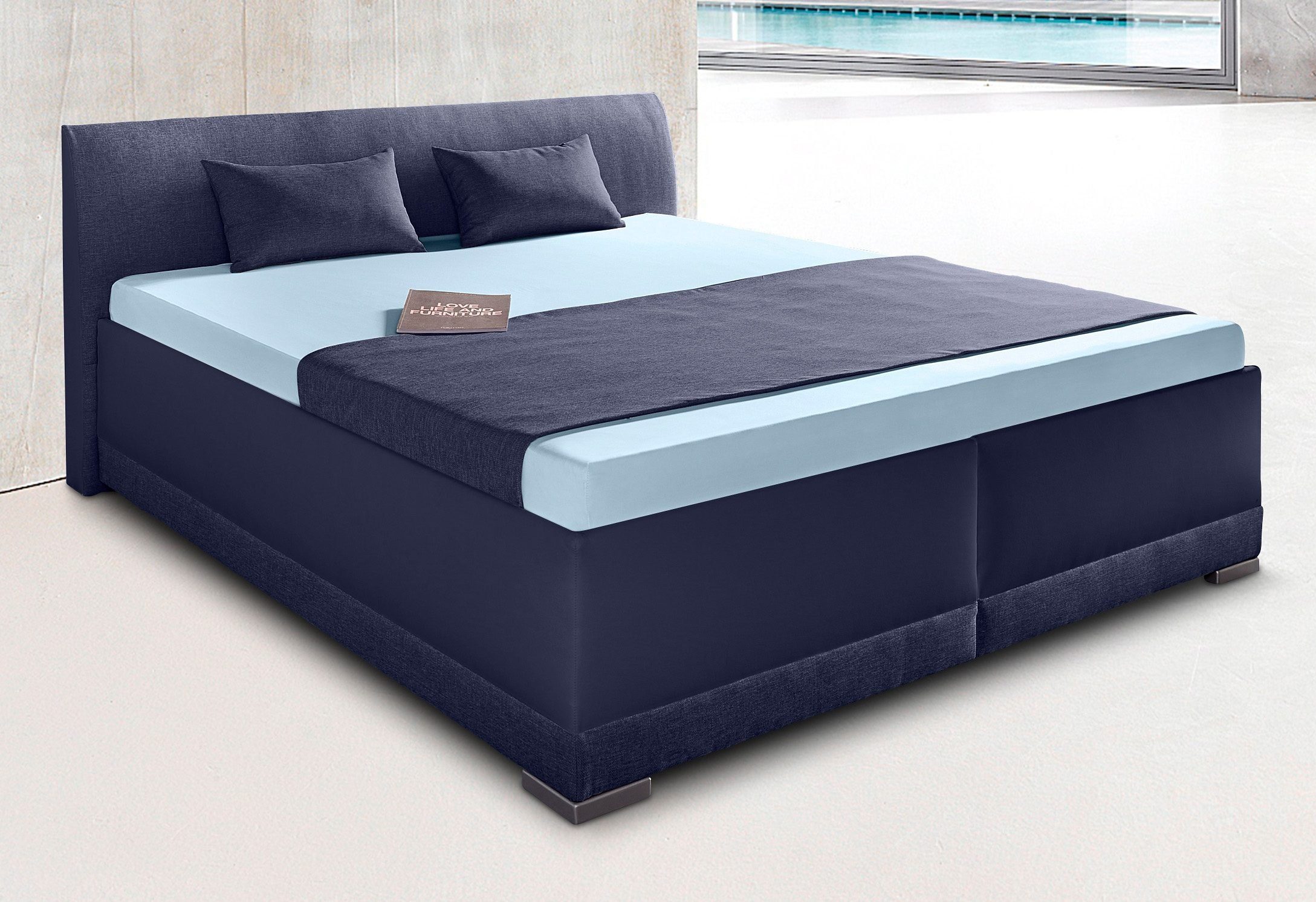 Maintal Gestoffeerd bed Makana met bedlade, ook beschikbaar in h4