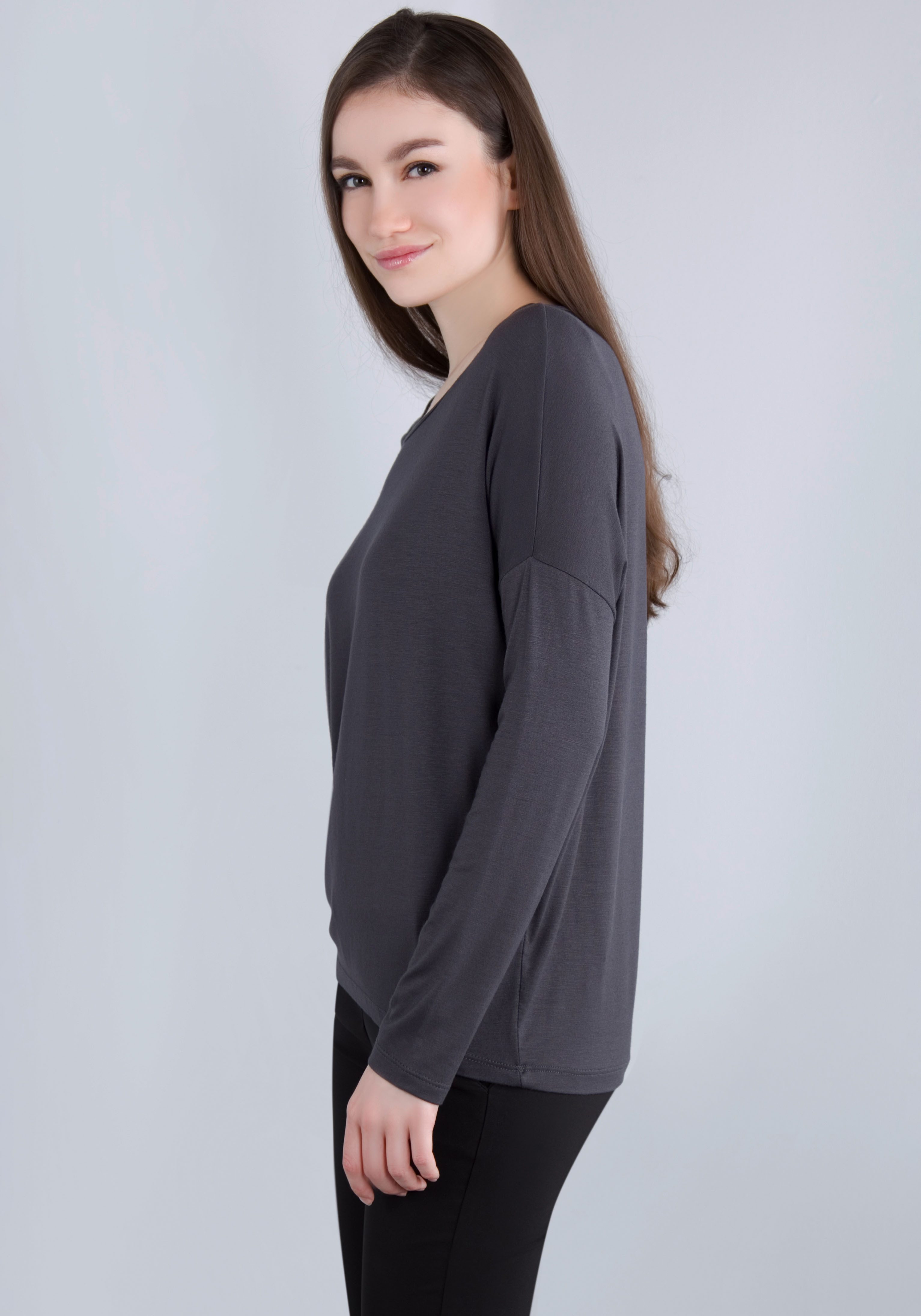 IMPERIAL Shirt met lange mouwen in casual "o-shape" vorm