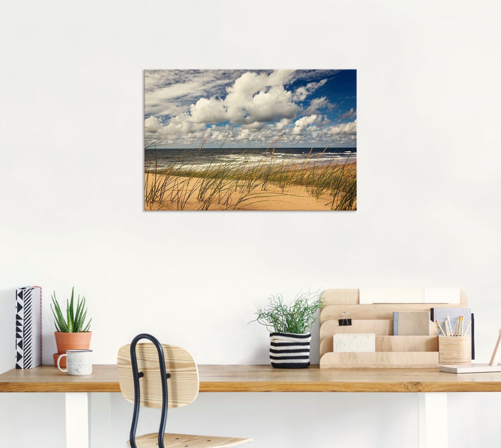 Artland Artprint Strand paal 17 02 als artprint van aluminium, artprint voor buiten, poster in diverse formaten