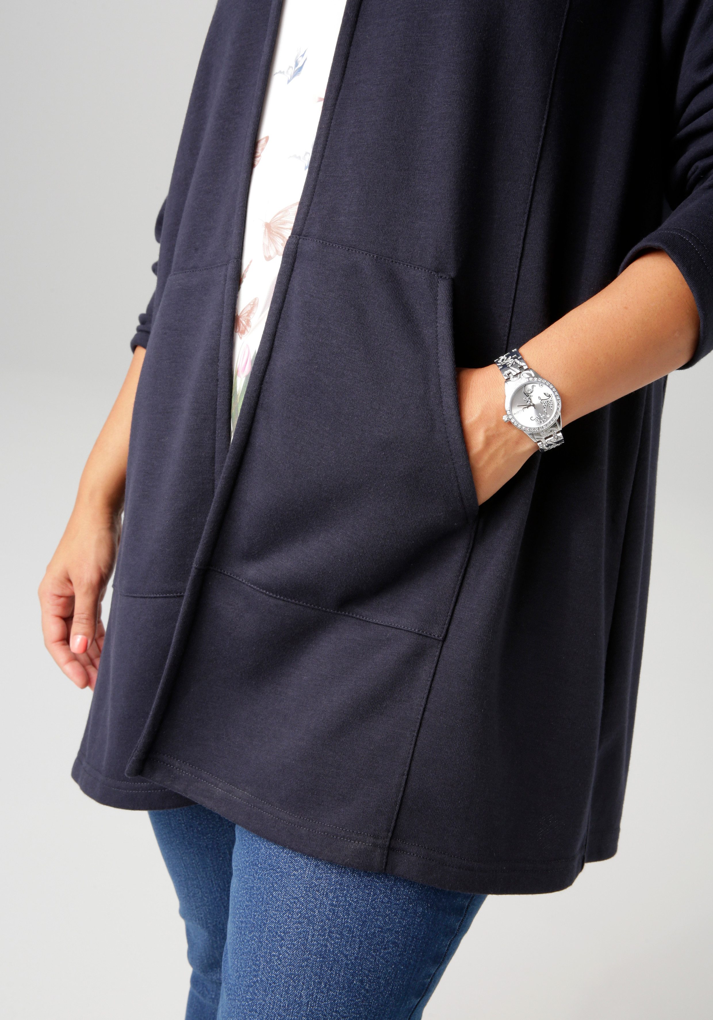 Aniston PLUS Sweatvest met een capuchon - nieuwe collectie