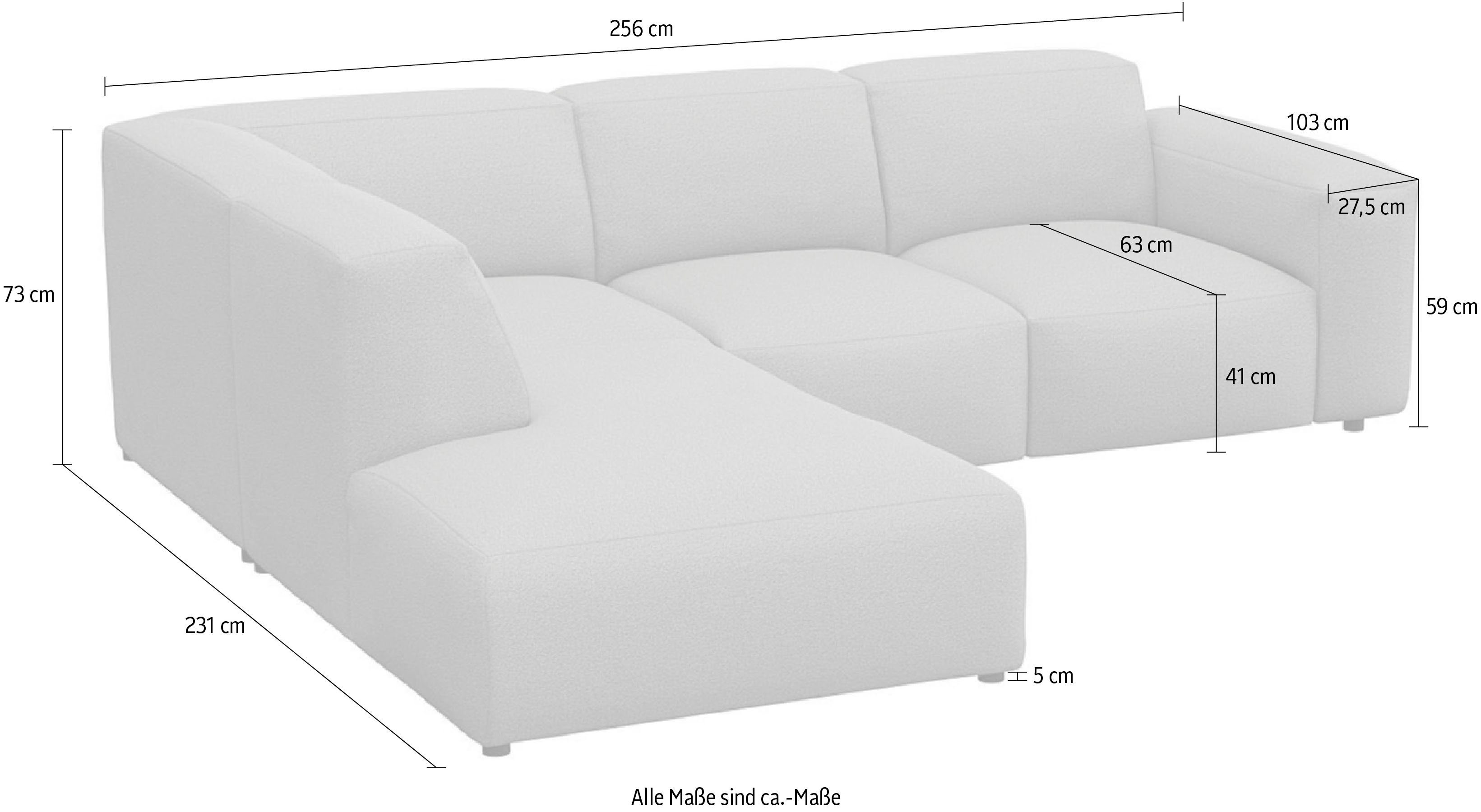FLEXLUX Hoekbank Lucera, super comfortabel door hoogwaardige zitconstructie met koudschuim