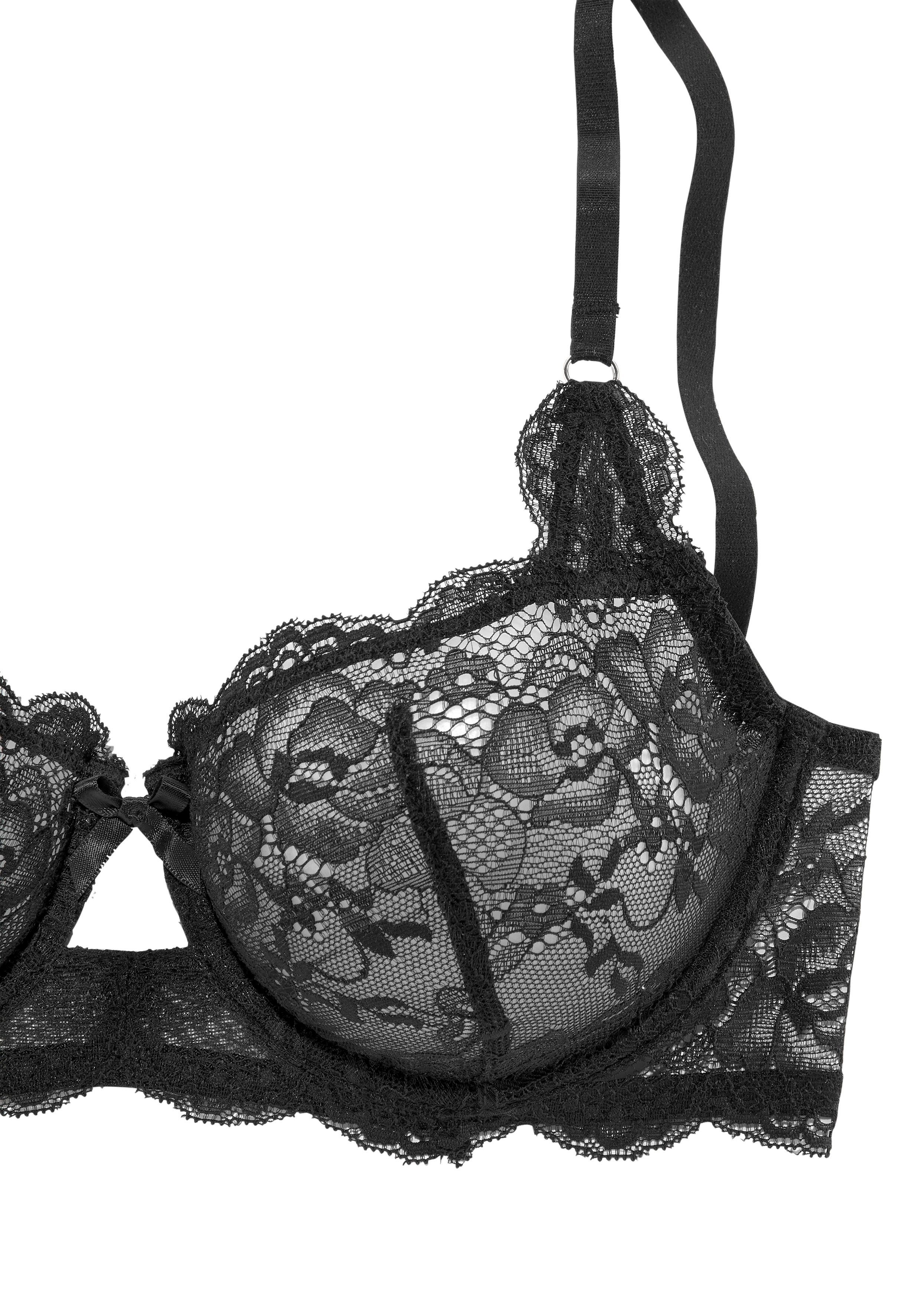 Lascana Beugel-bh Guilietta van stijlvol transparante kant in gebloemde look, dessous