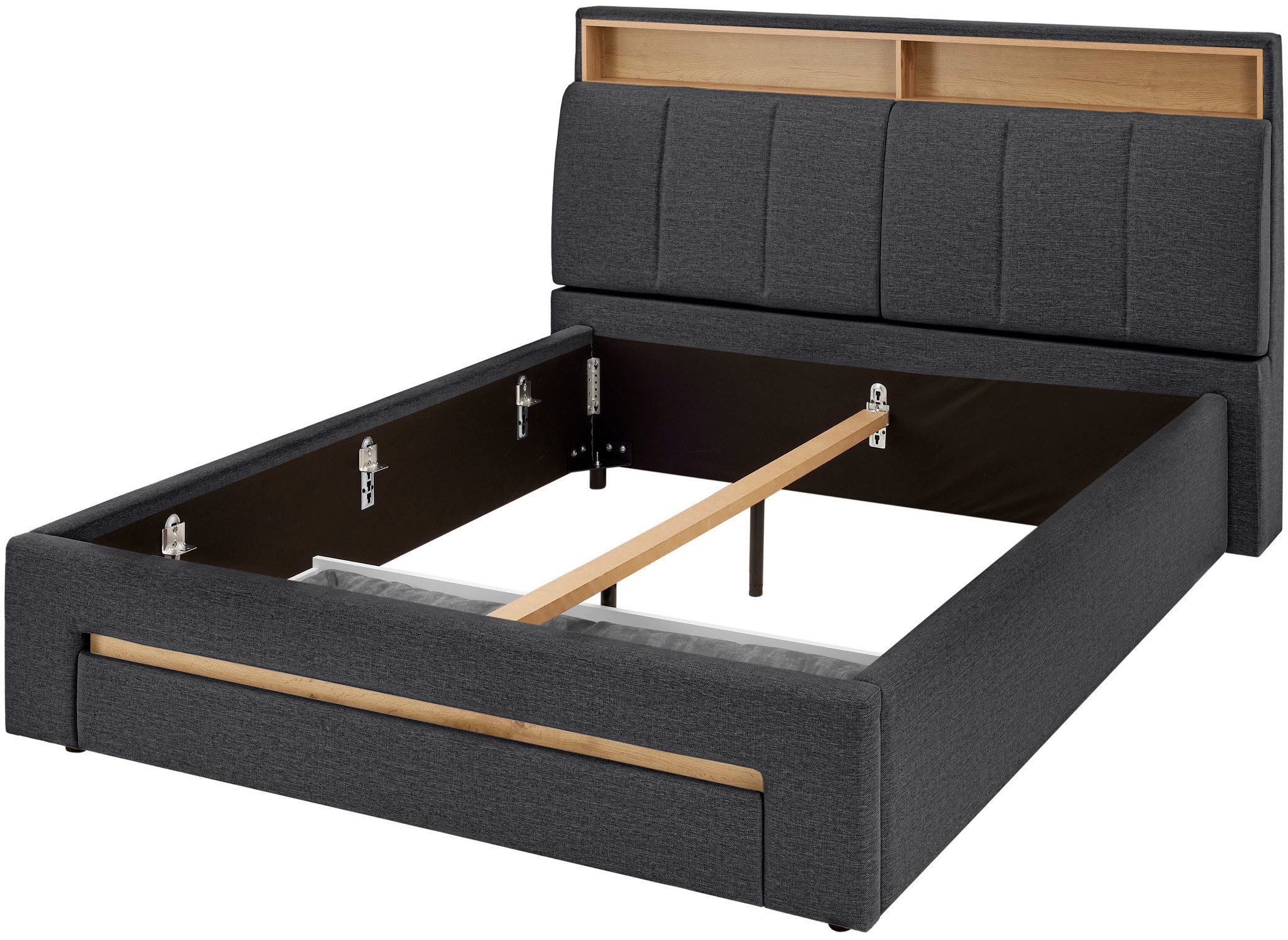 INOSIGN Gestoffeerd bed CiTY/GiRON,, gepolsterd opbergbed, met LED-verlichting Bedkisten met hondenbed of als opbergruimte, opklapbare hoofdeinden