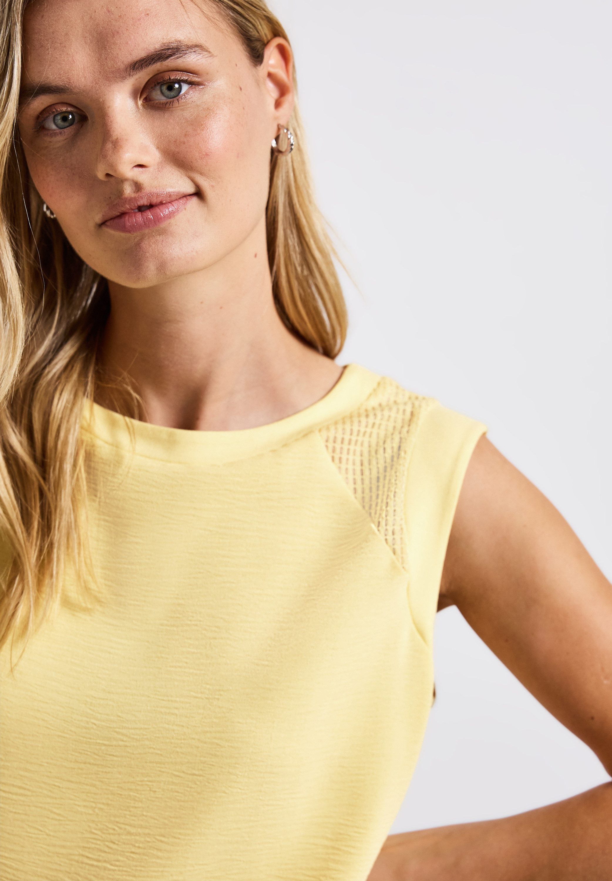 STREET ONE Shirttop met mesh details