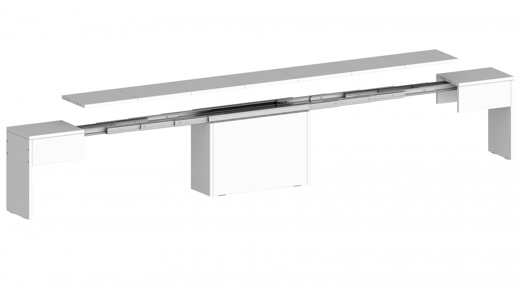 INOSIGN Zitbank Praktika, Zitbank, Bank met uittrekfunctie, uittrekbaar van 66 naar 290 cm (1 stuk)