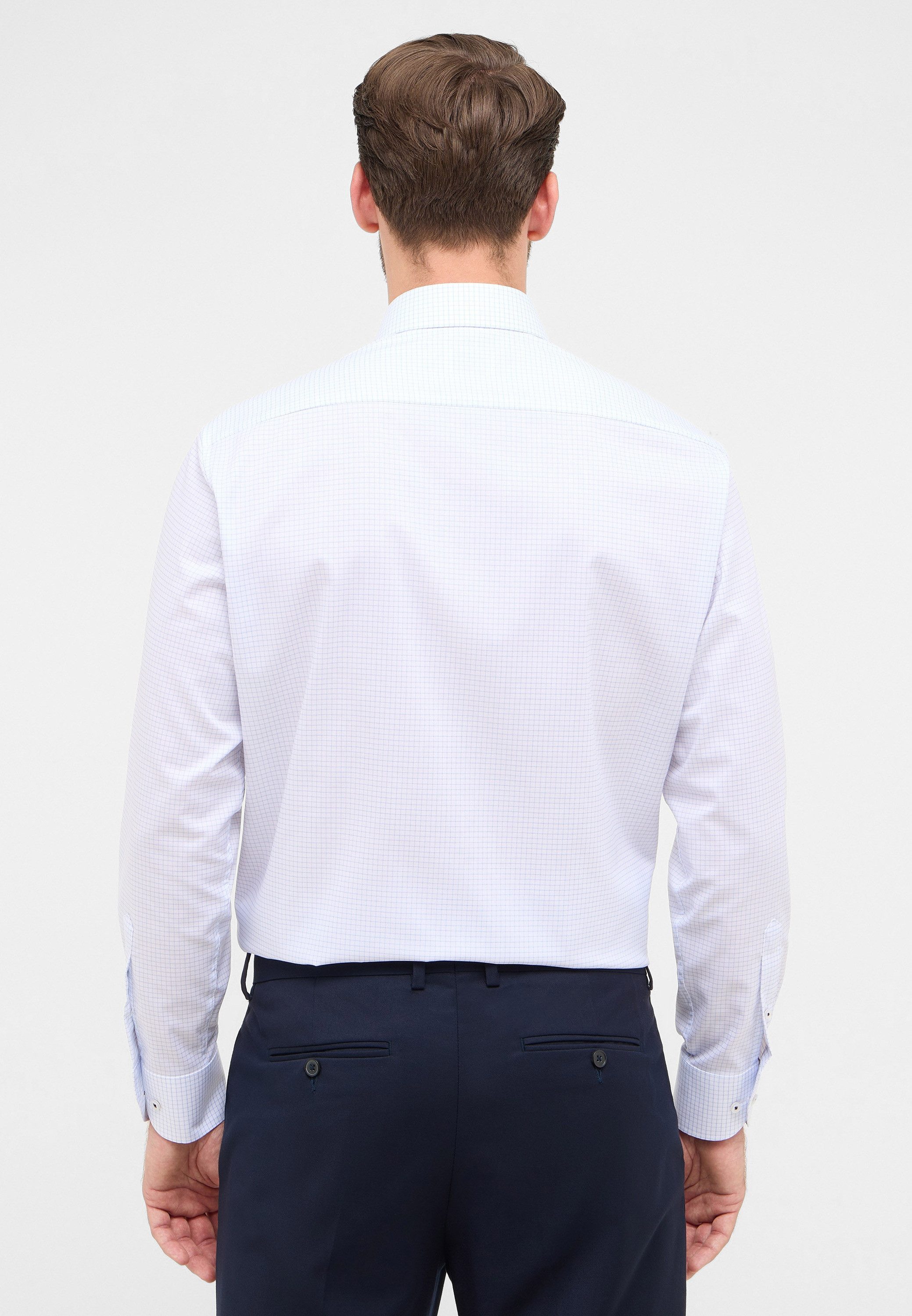 Eterna Overhemd met lange mouwen Comfort fit NON IRON (strijkvrij)