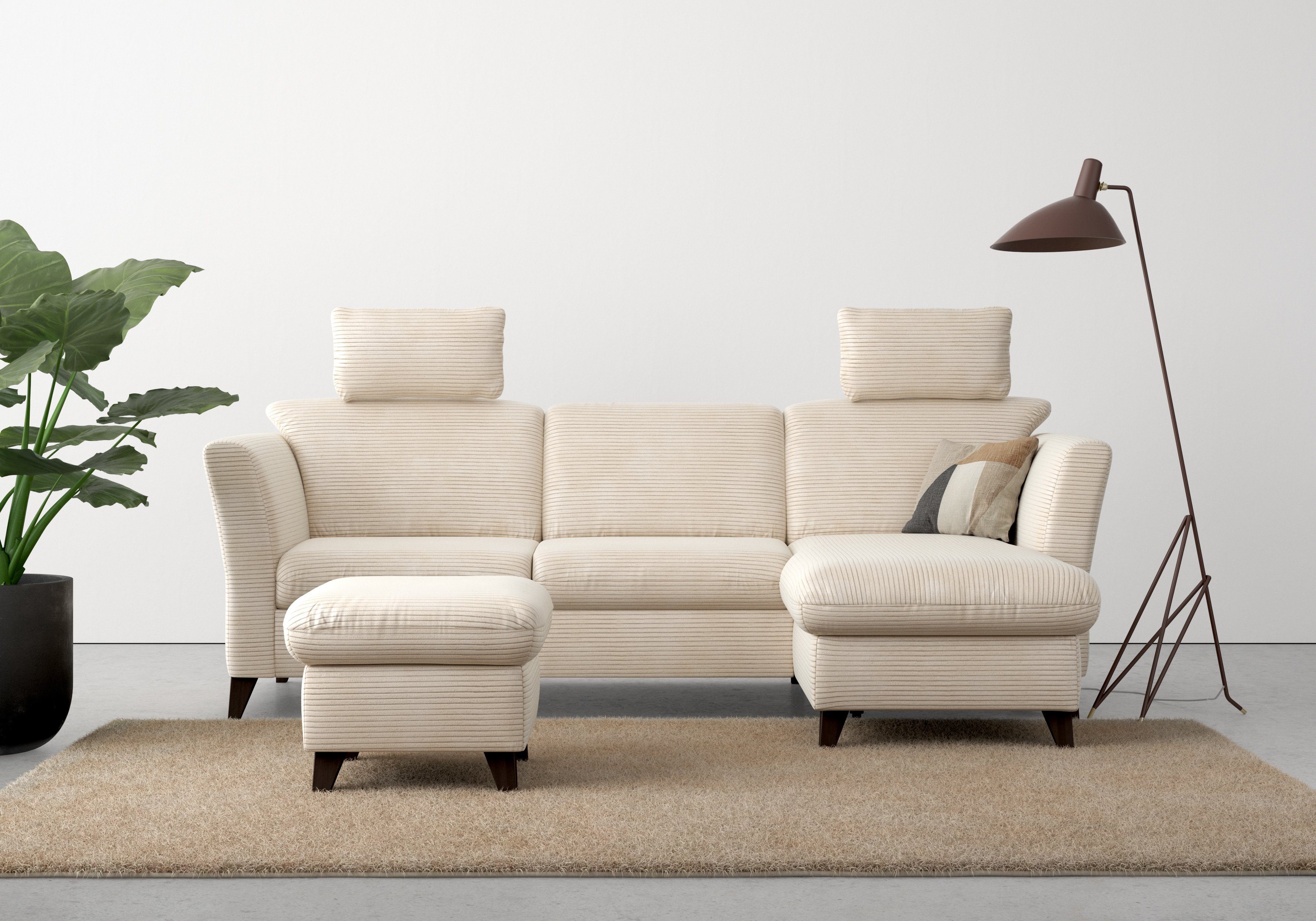 Home affaire Hocker Trelleborg Cord-bekleding, met opbergvak, inclusief binnenveringsinterieur