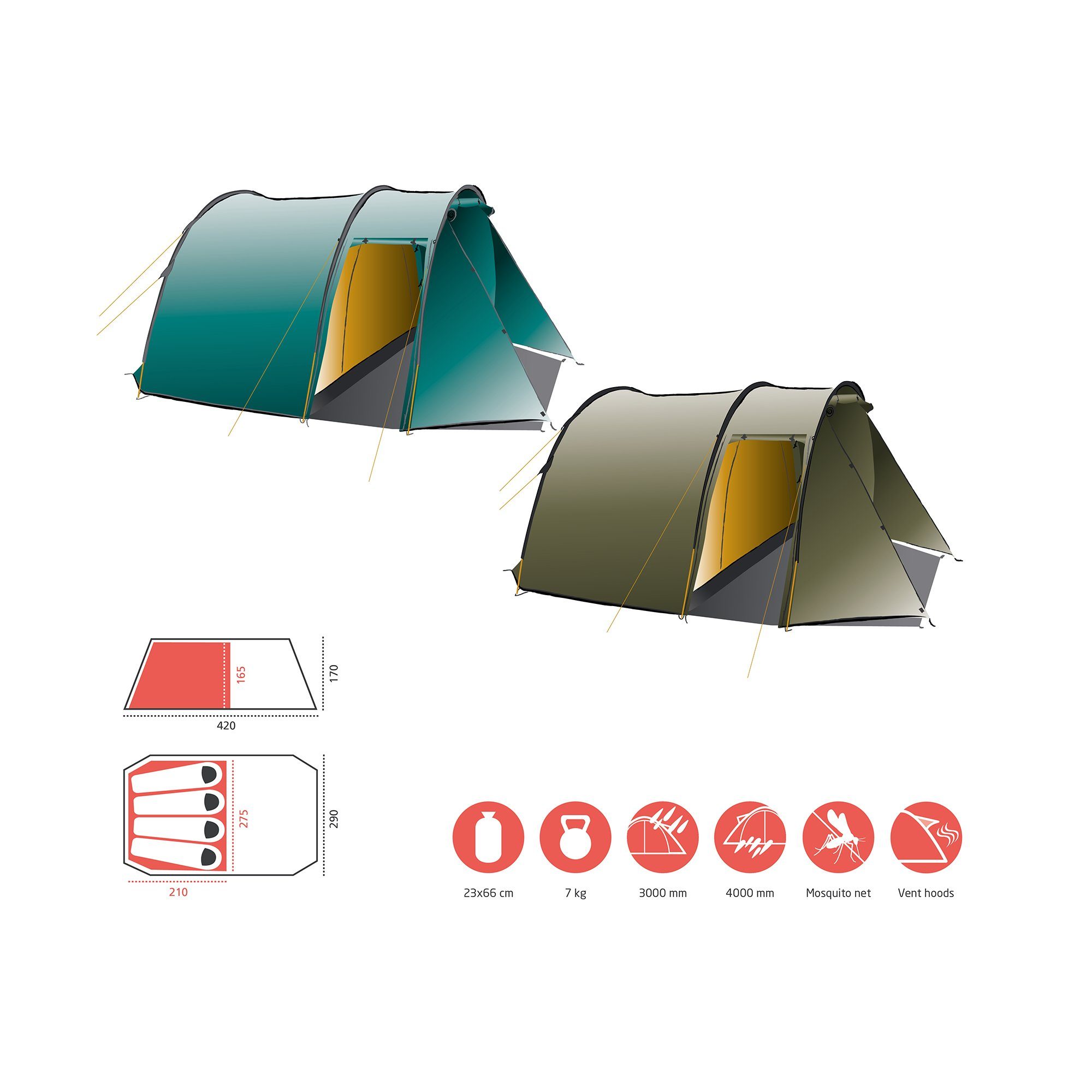 GRAND CANYON Tunneltent ROBSON 4