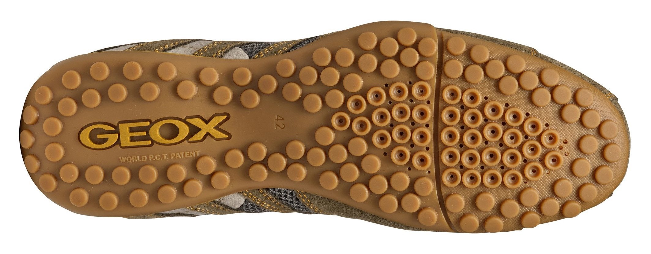 Geox Veterschoenen U SNAKE ORIGINAL , veterschoen, vrijetijdsschoen, trekking sneaker met leren binnenzool