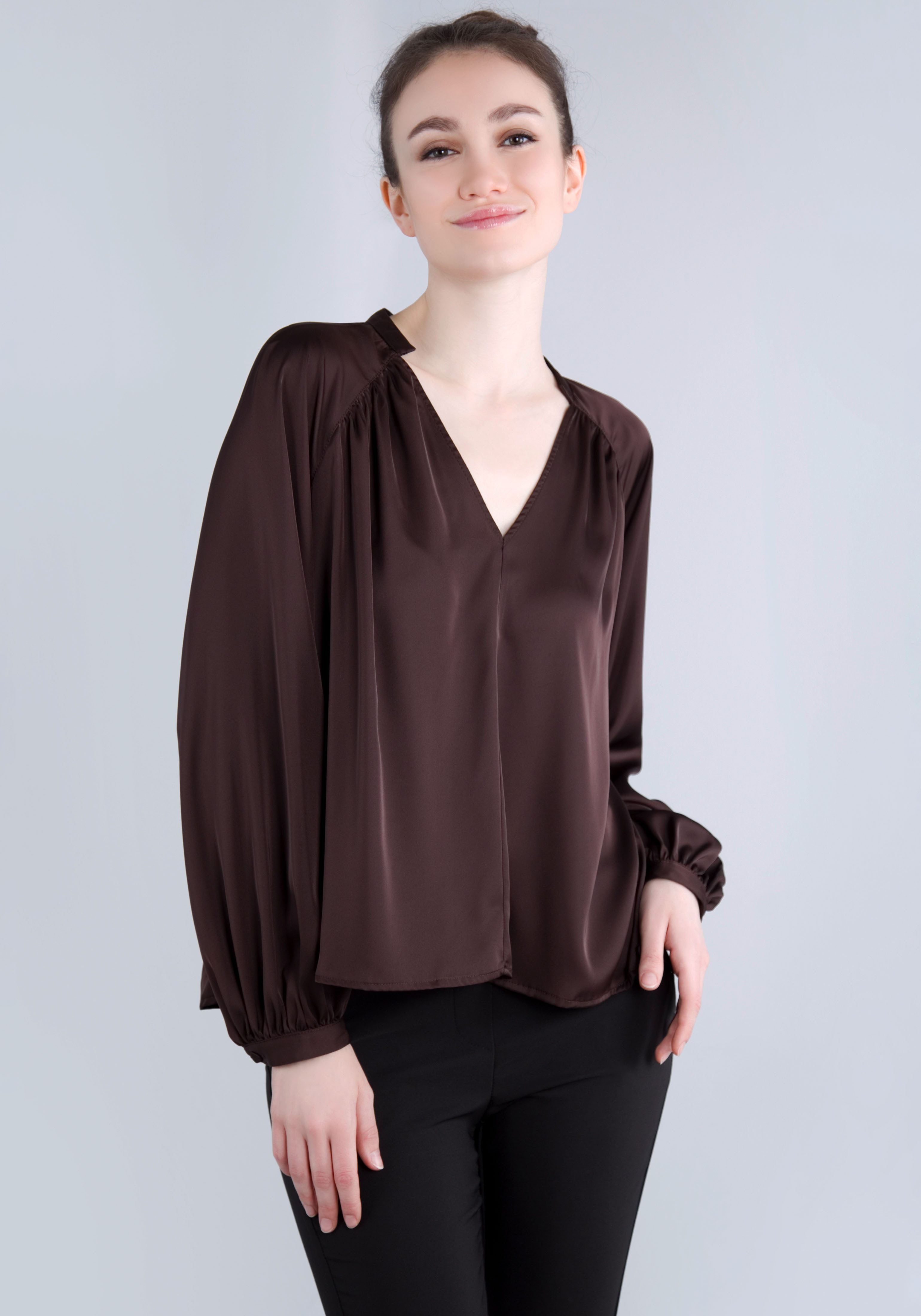 IMPERIAL Shirt in satijnen look