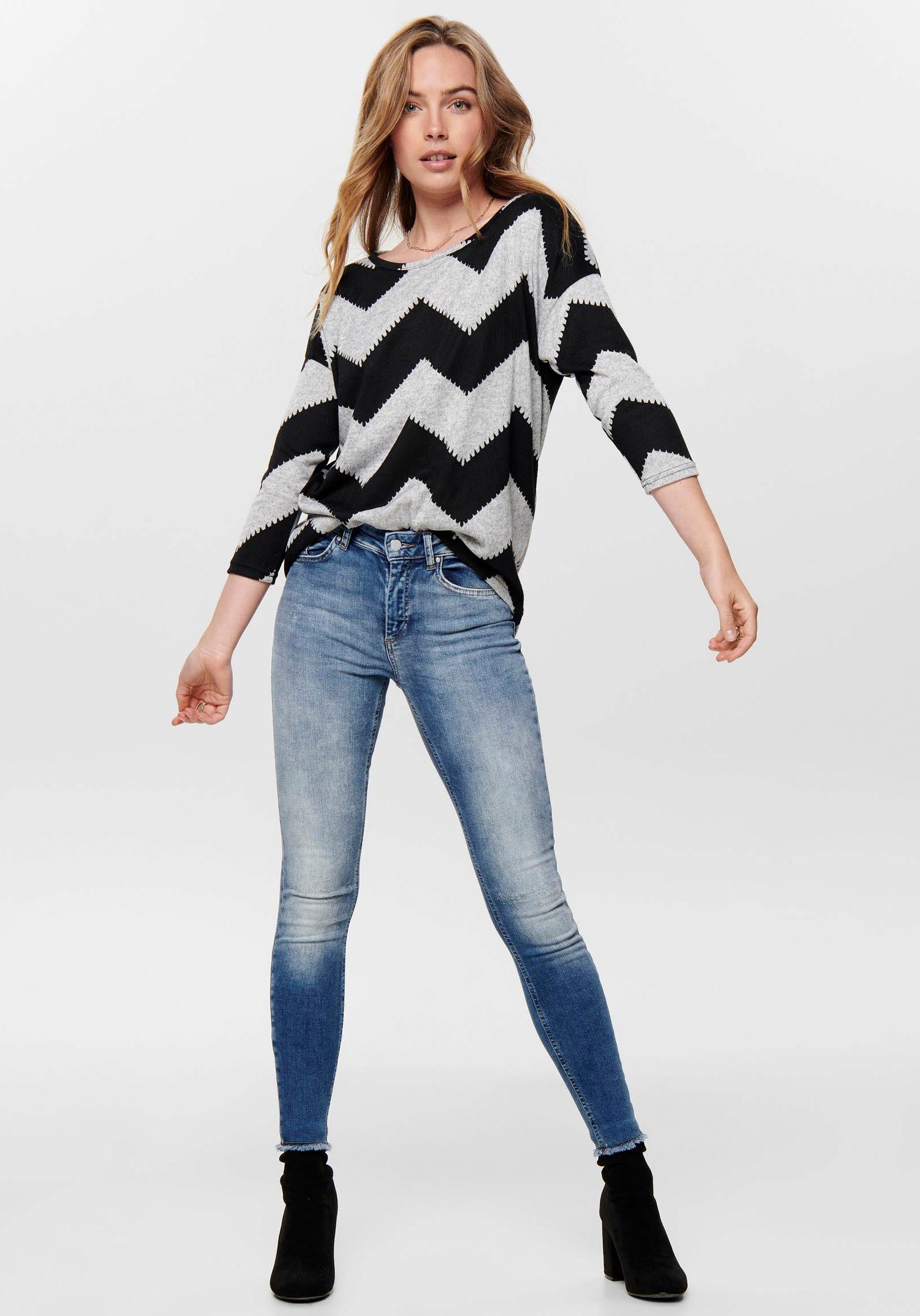 Only Shirt met 3/4 mouwen ONLELCOS 4/5 AOP TOP JRS
