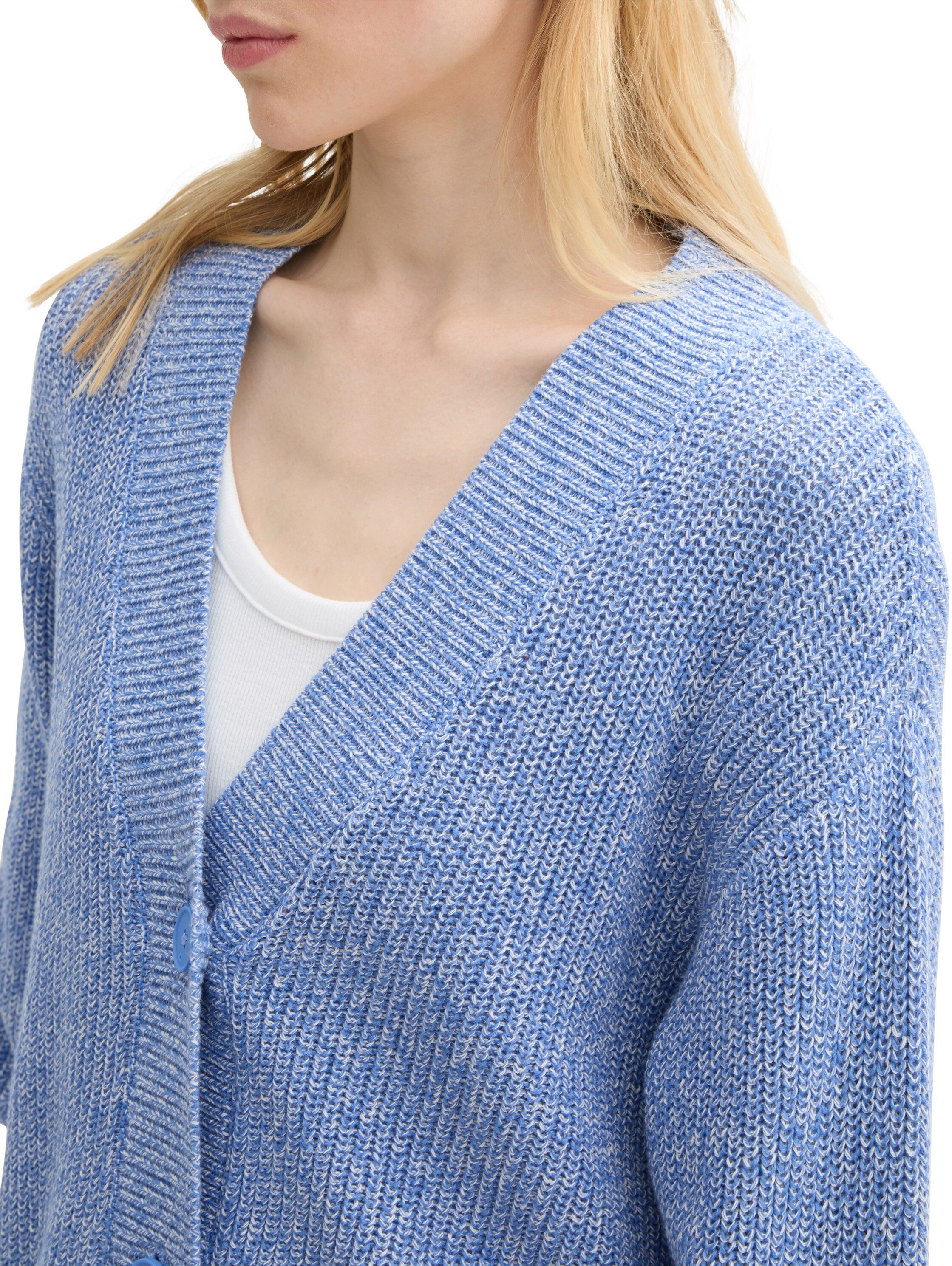 Tom Tailor Denim Cardigan met breistructuur en knoopsluiting