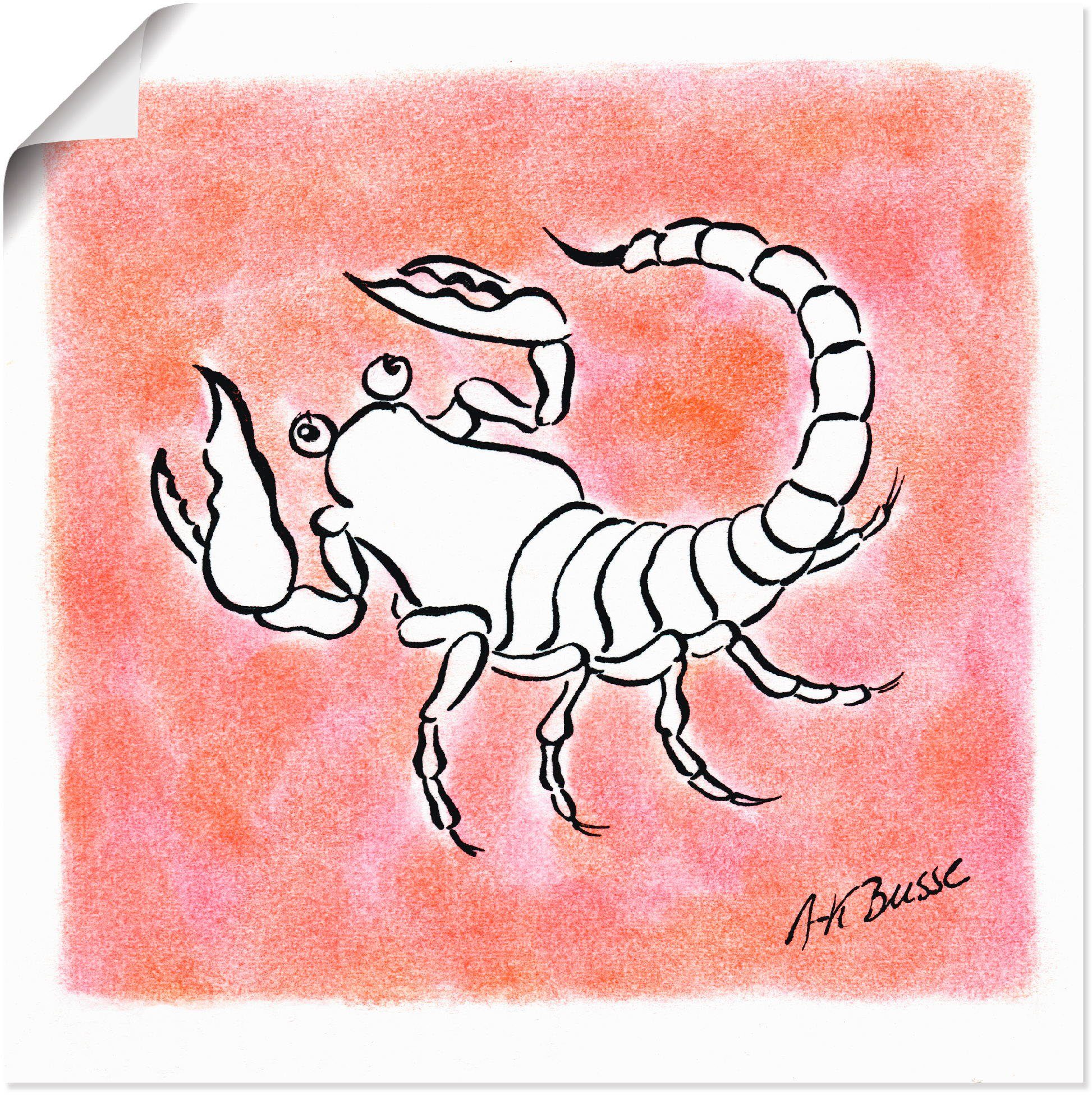 Artland artprint Serie Sternzeichen Skorpion