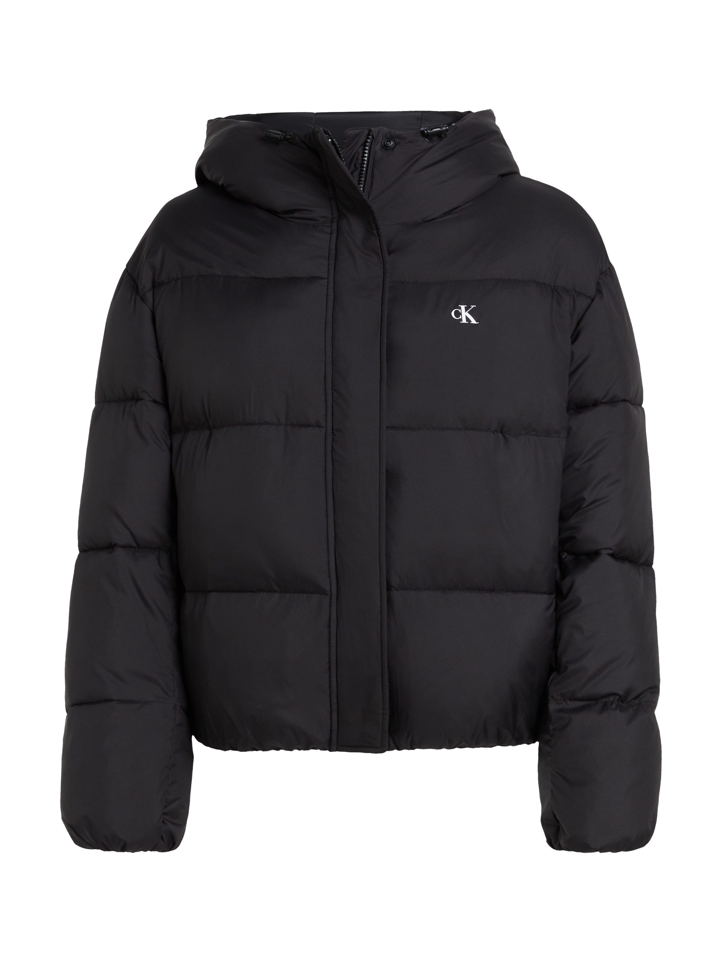 Calvin Klein Gewatteerde jas LOGO SHORT HOODED PUFFER
