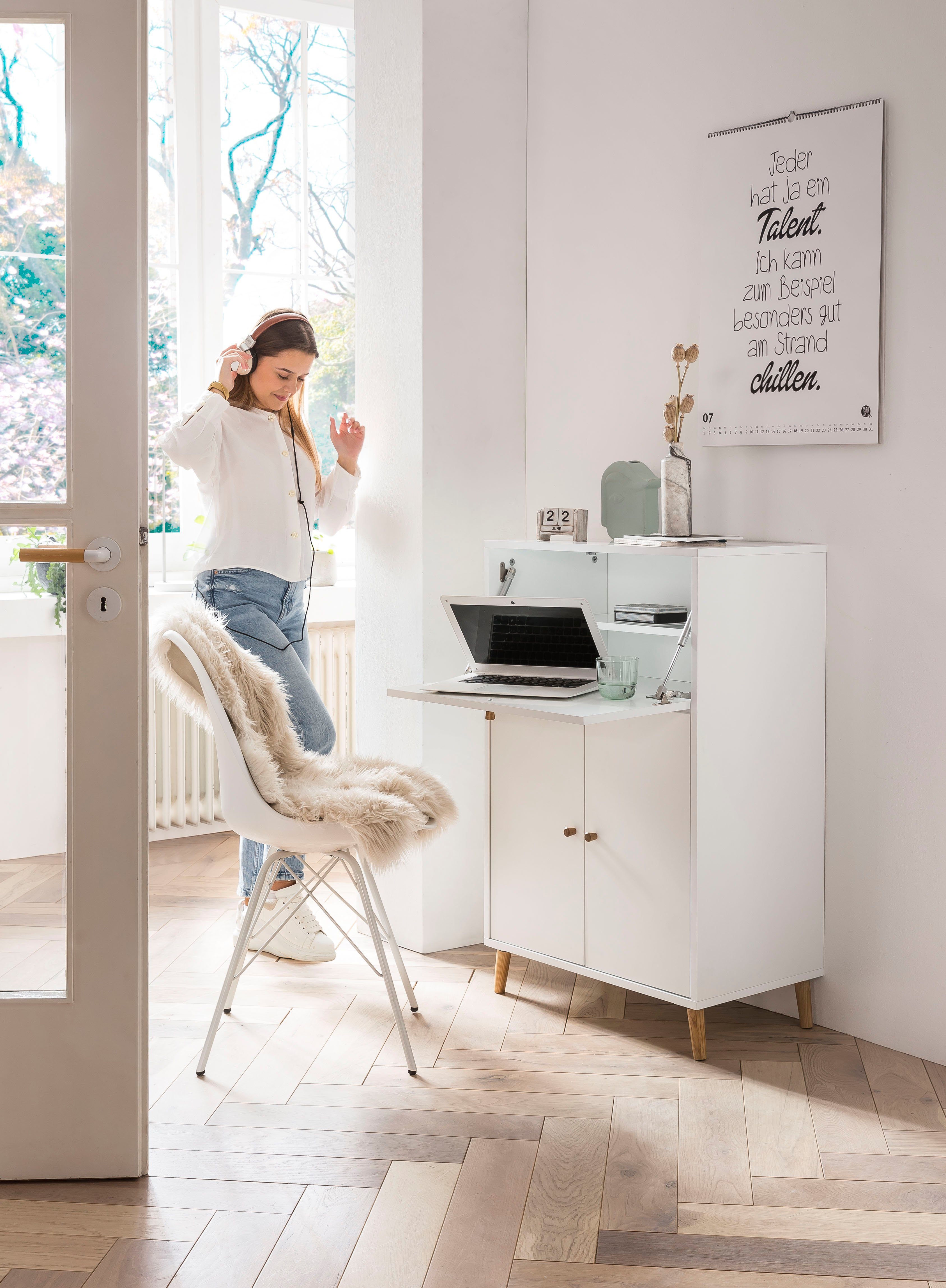 Schildmeyer Bureau Serie 500 Breedte 65,2 cm, secretaire-archiefkast met uitklapbaar schrijfblad