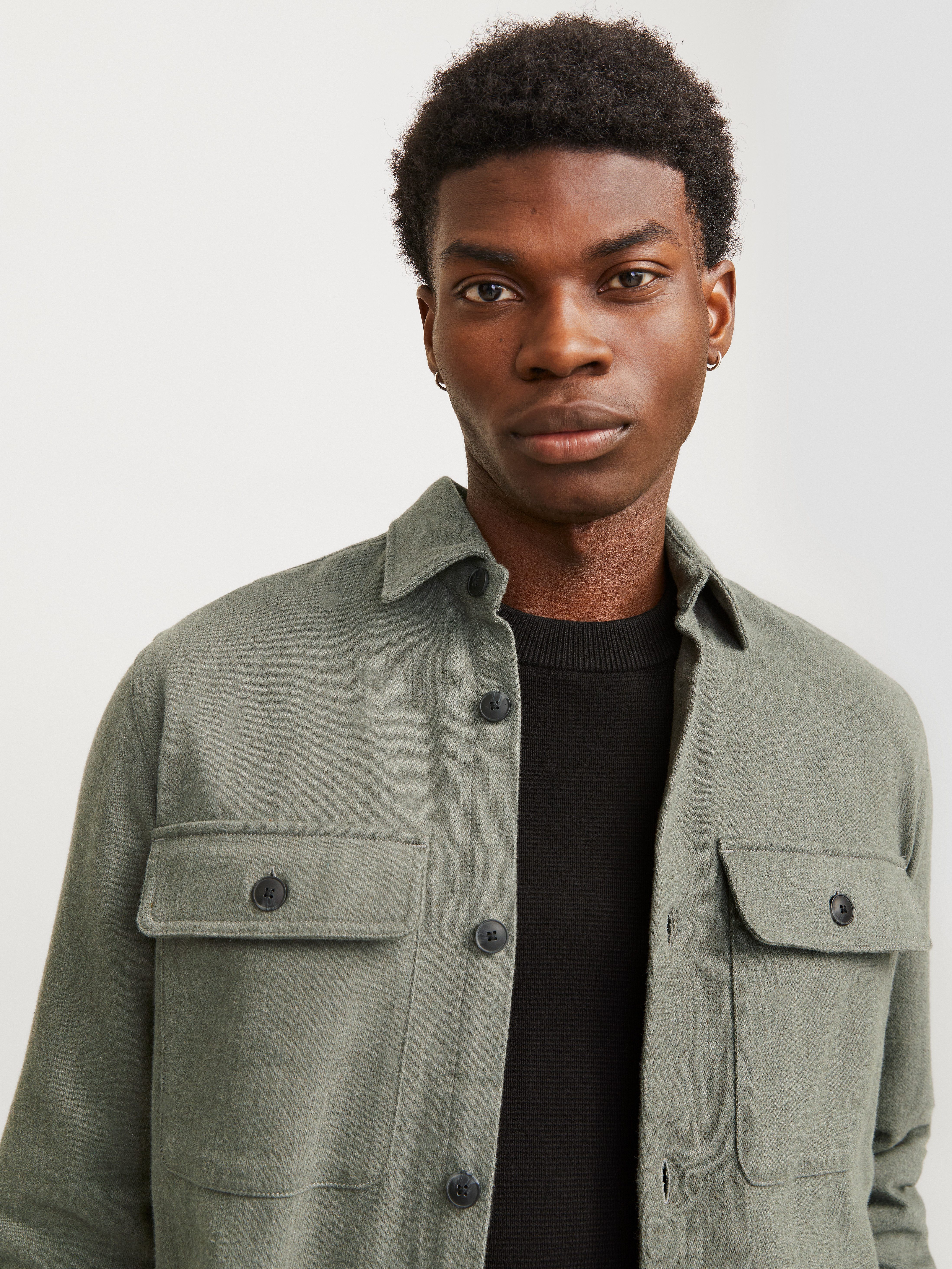 Jack & Jones Overhemd met lange mouwen JPRRAYMOND MELANGE SOLID LS OVERSHIRT SN