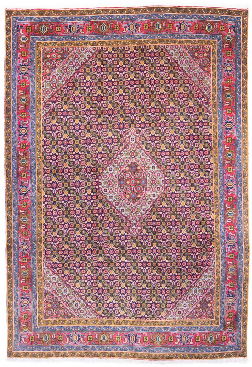 morgenland Wollen kleed Ardebil medaillon Blu scuro 291 x 199 cm Uniek exemplaar met certificaat