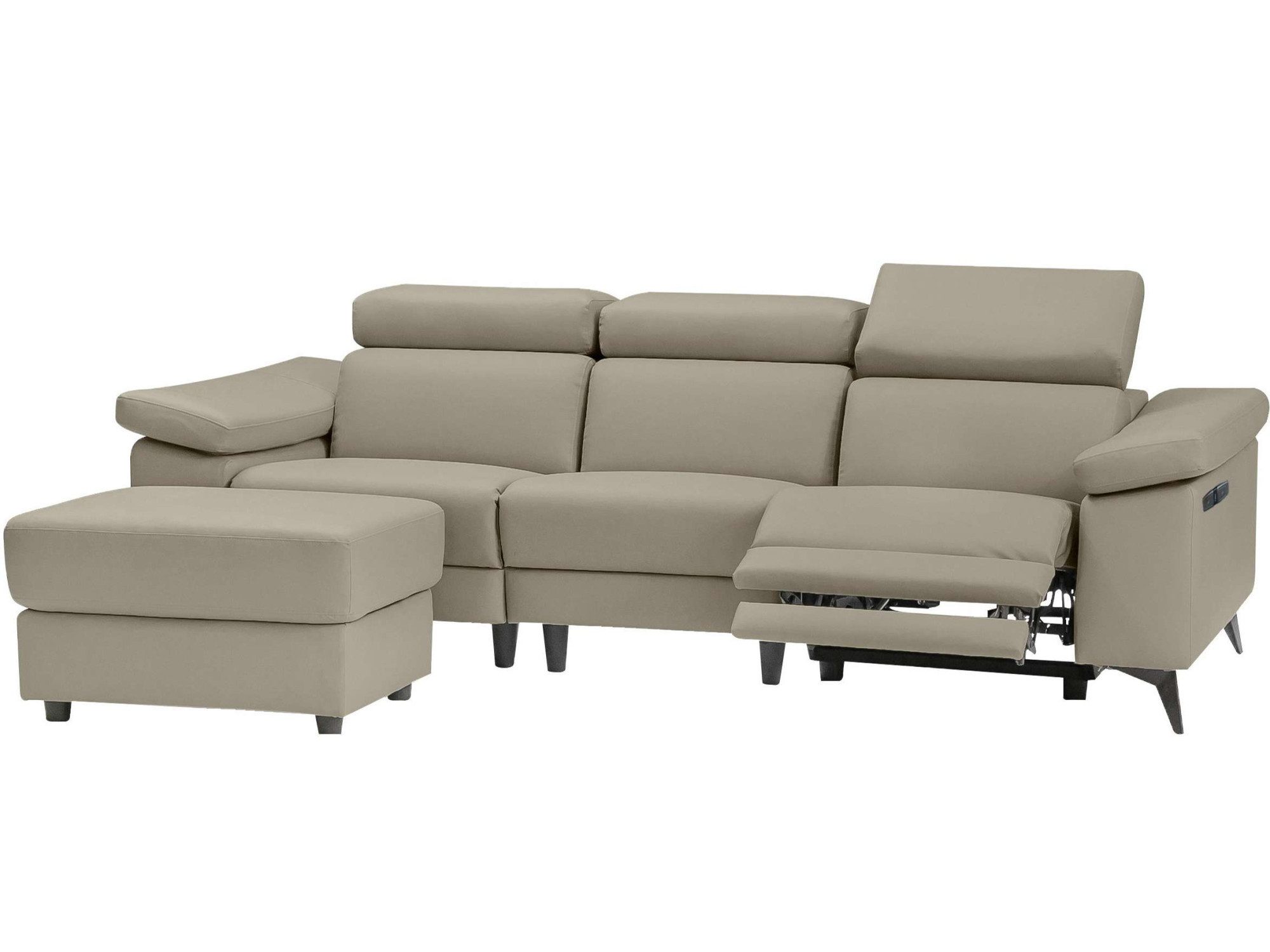 Places of Style 3-zitsbank Samira met elektrische relaxfunctie in de zitting en usb-aansluiting