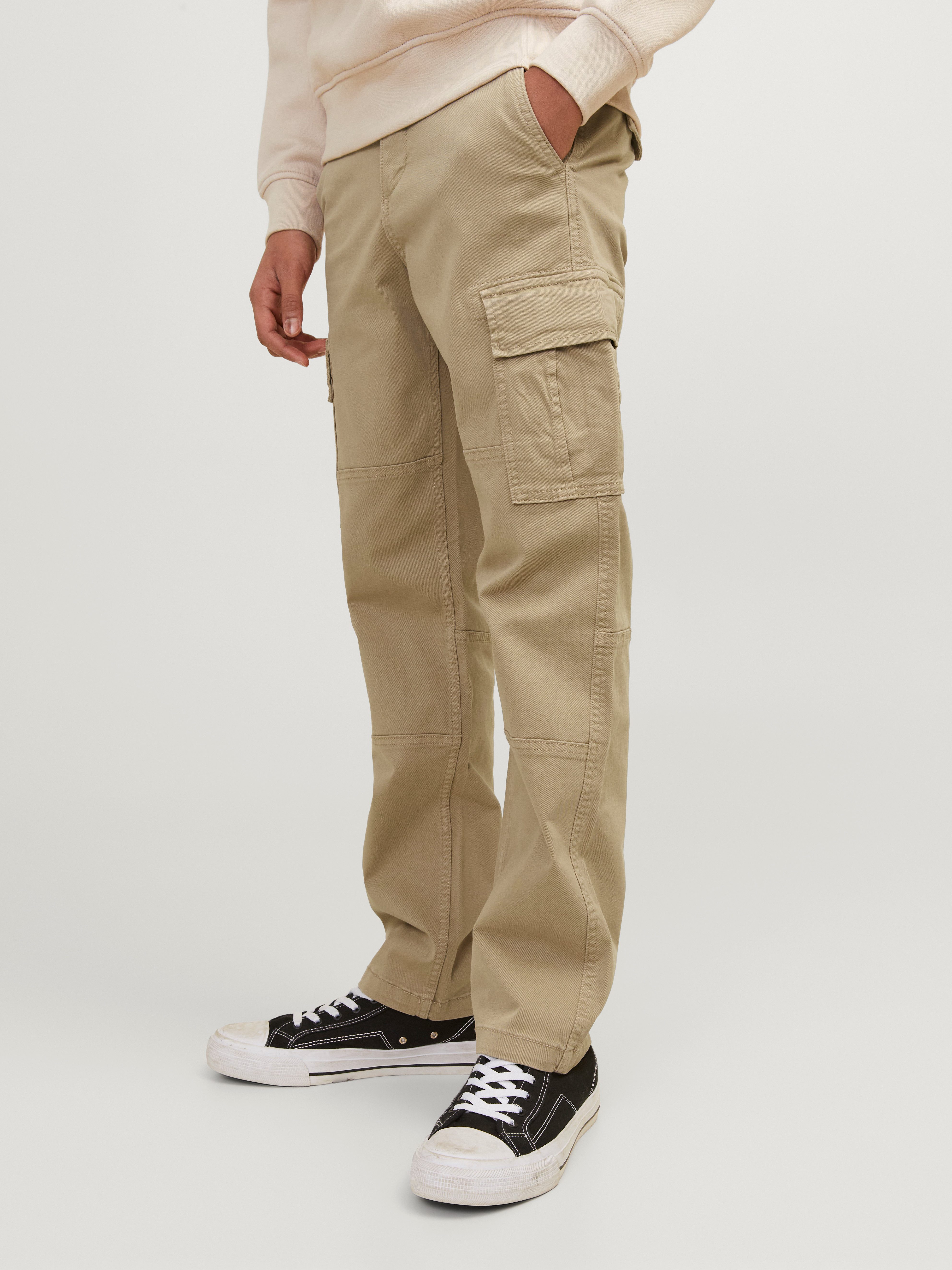Jack & Jones Junior Cargobroek JPSTKANE JJHARLOW CARGO NOOS JNR jongens cargobroeken maat 128 beige